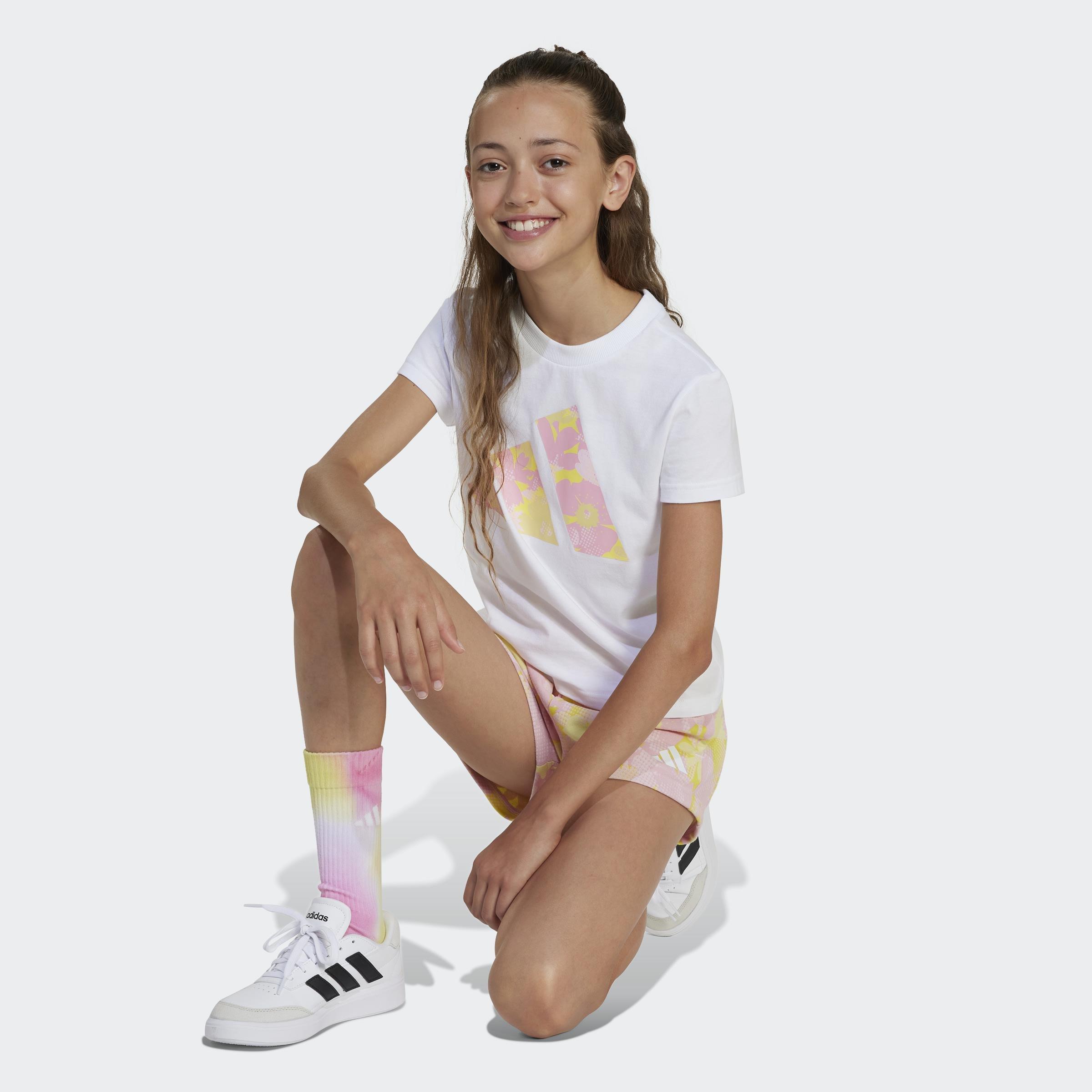 Kids Seasonal Essentials Flower T-Shirt, White, A901_ONE, large image number 11