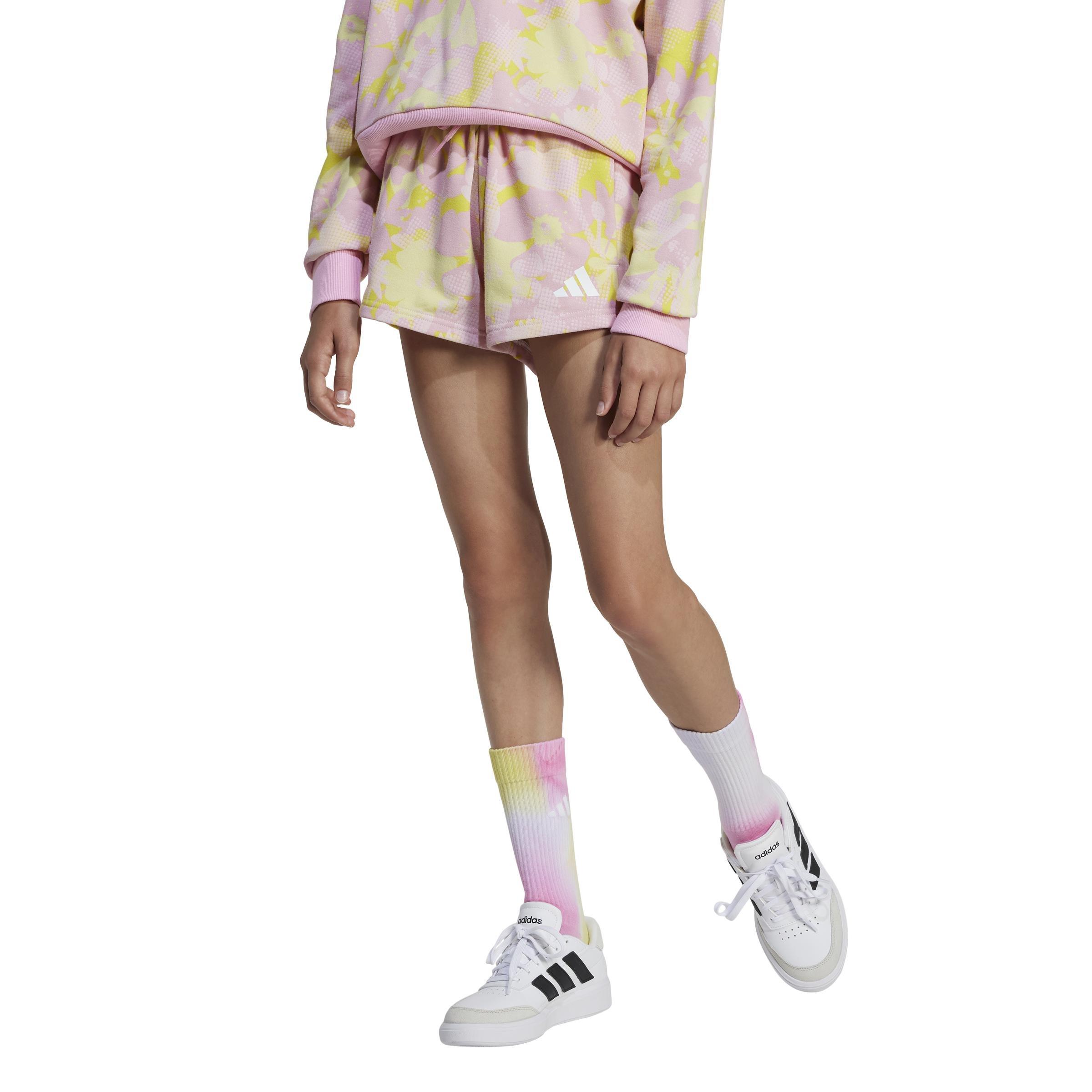 Kids Seasonal Essentials Flower Shorts, Pink, A901_ONE, large image number 9