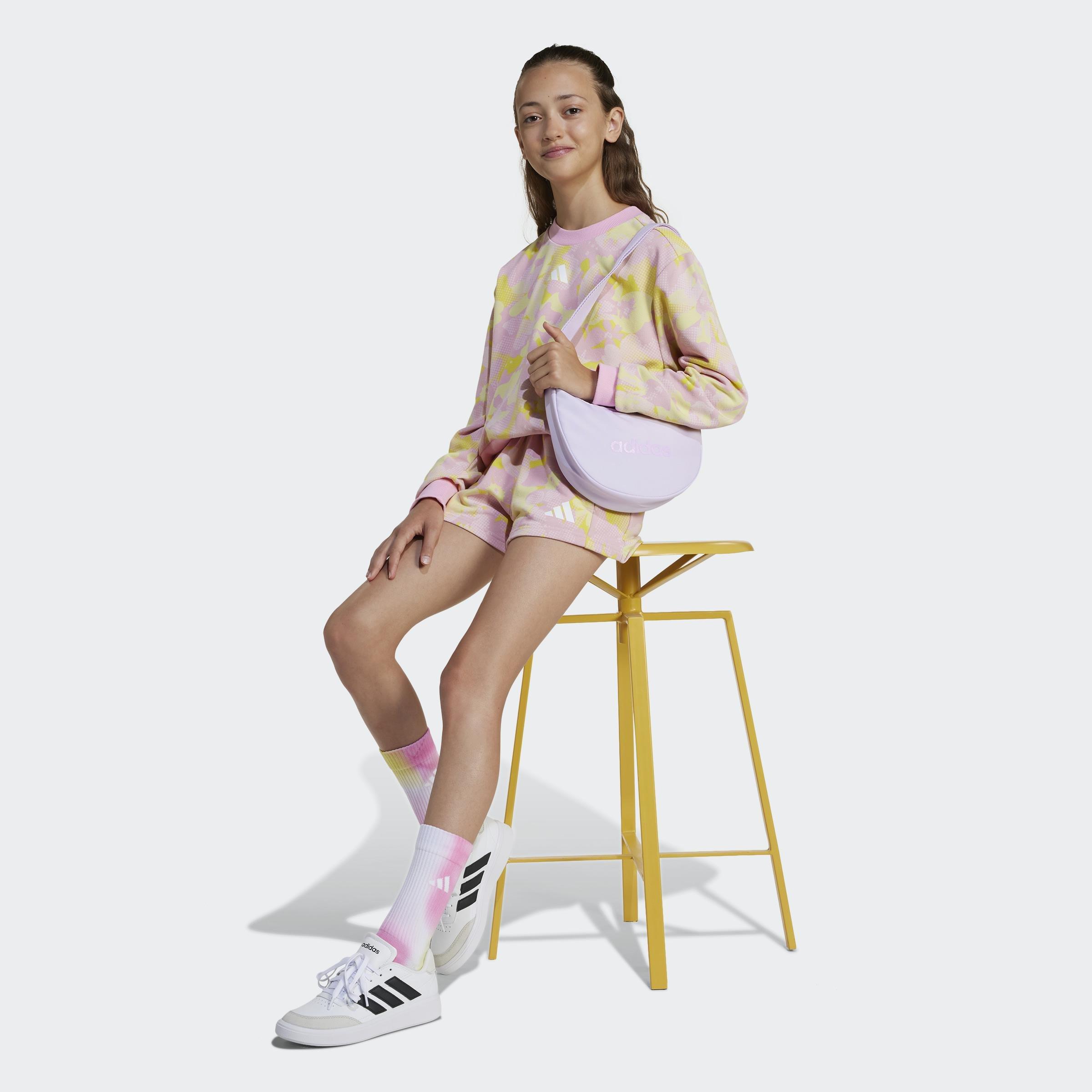 Kids Seasonal Essentials Flower Shorts, Pink, A901_ONE, large image number 11