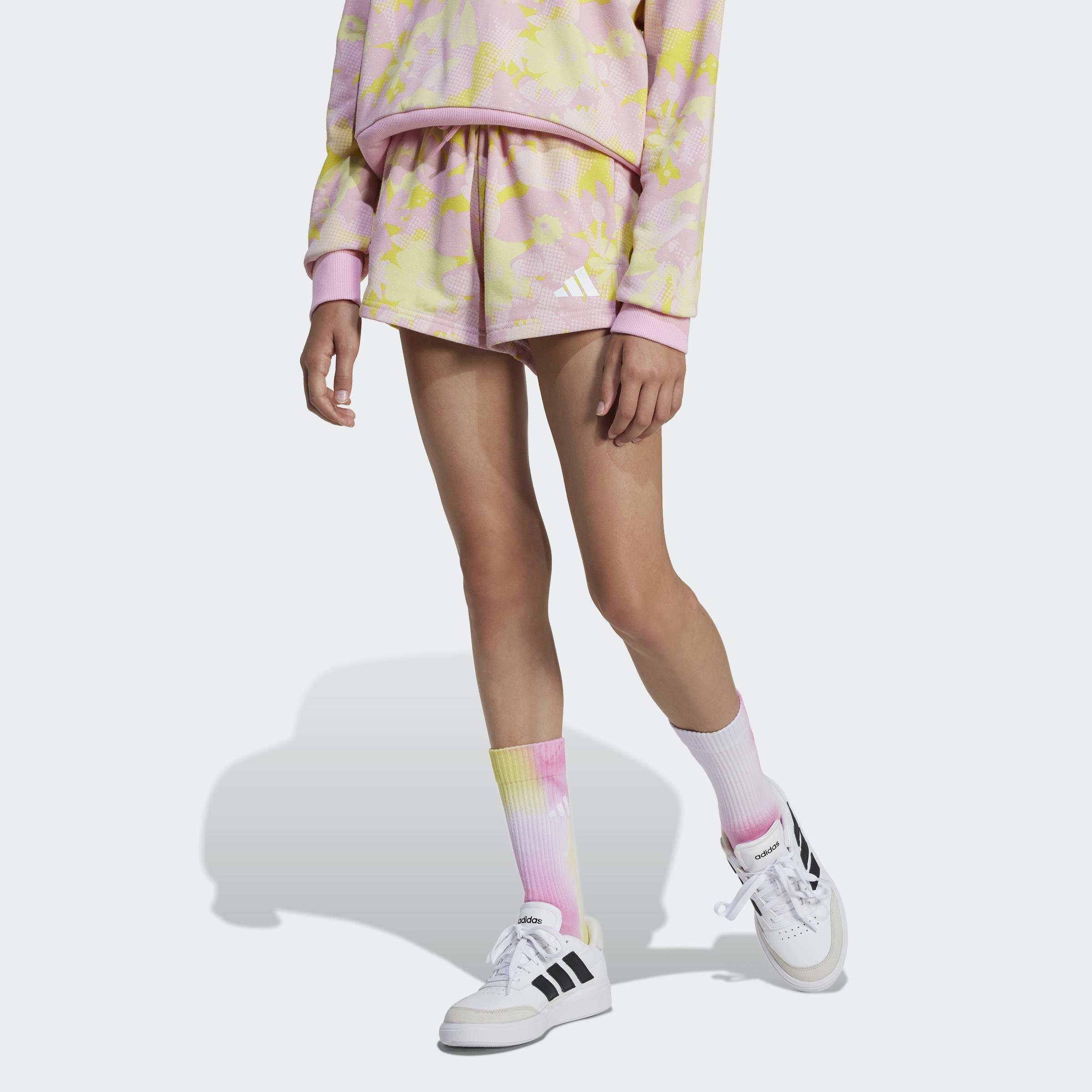 Kids Seasonal Essentials Flower Shorts, Pink, A901_ONE, large image number 12