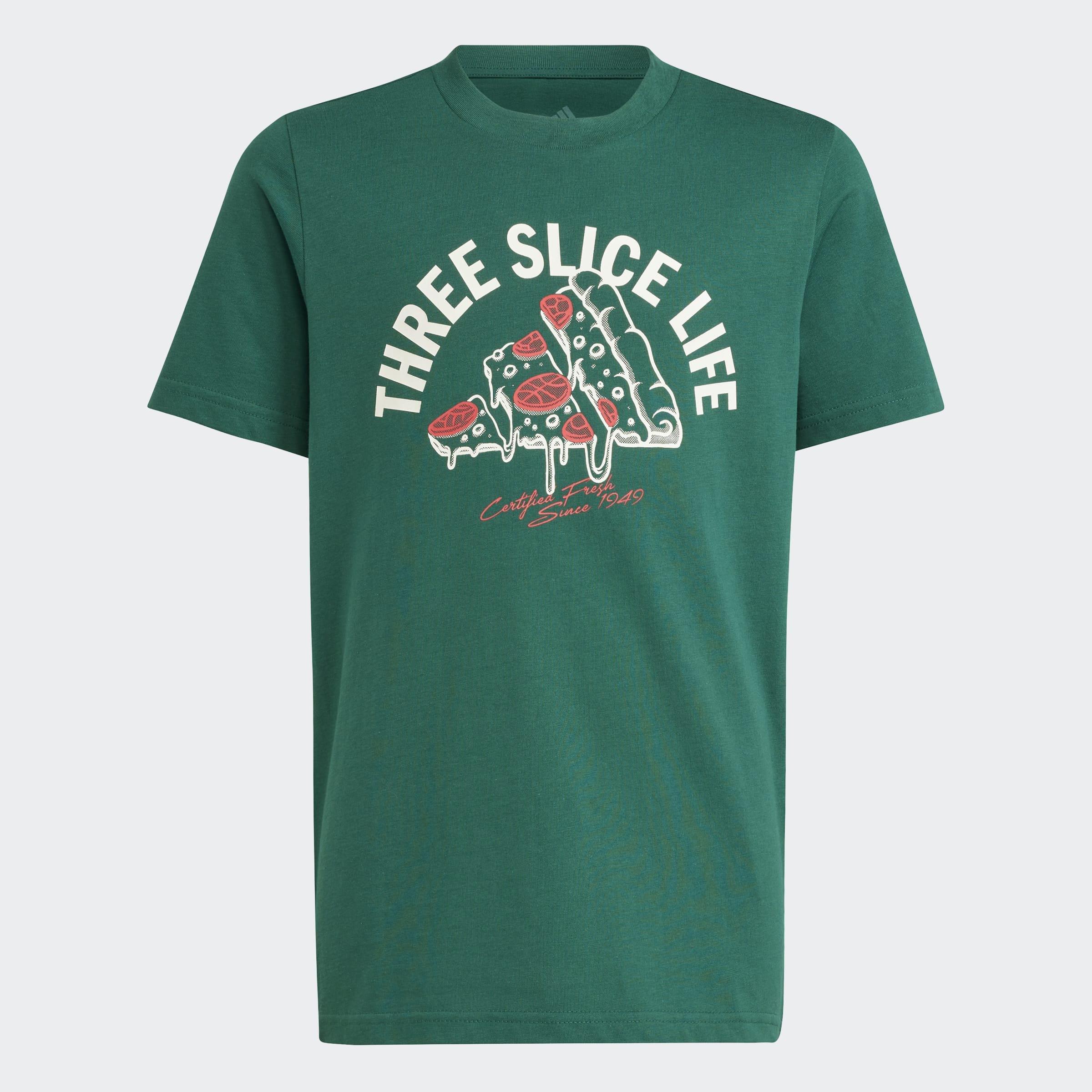 Kids Unisex Lounge Pizza Graphic T-Shirt, Green