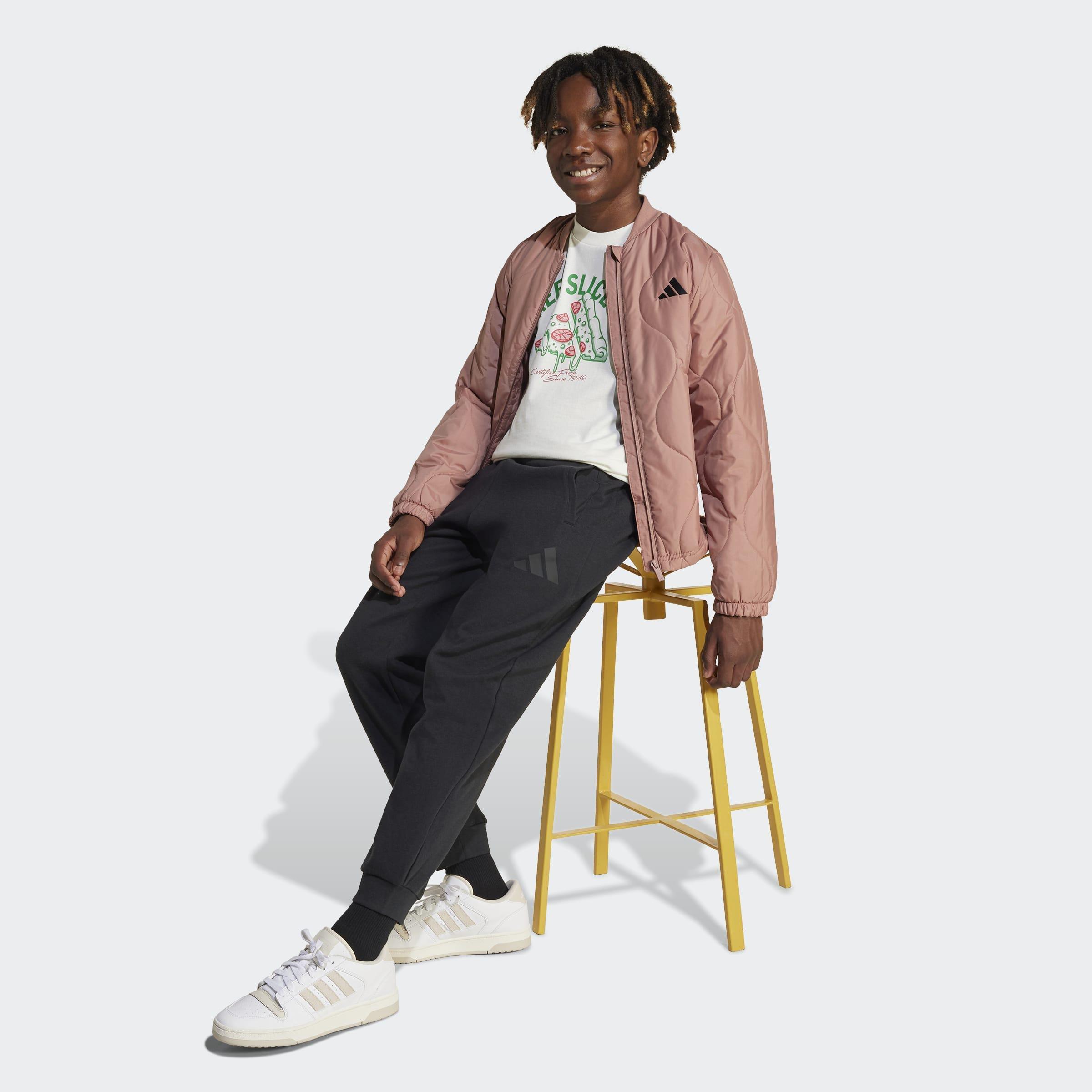 Kids Unisex Lounge Pizza Graphic T-Shirt, White, A901_ONE, large image number 6