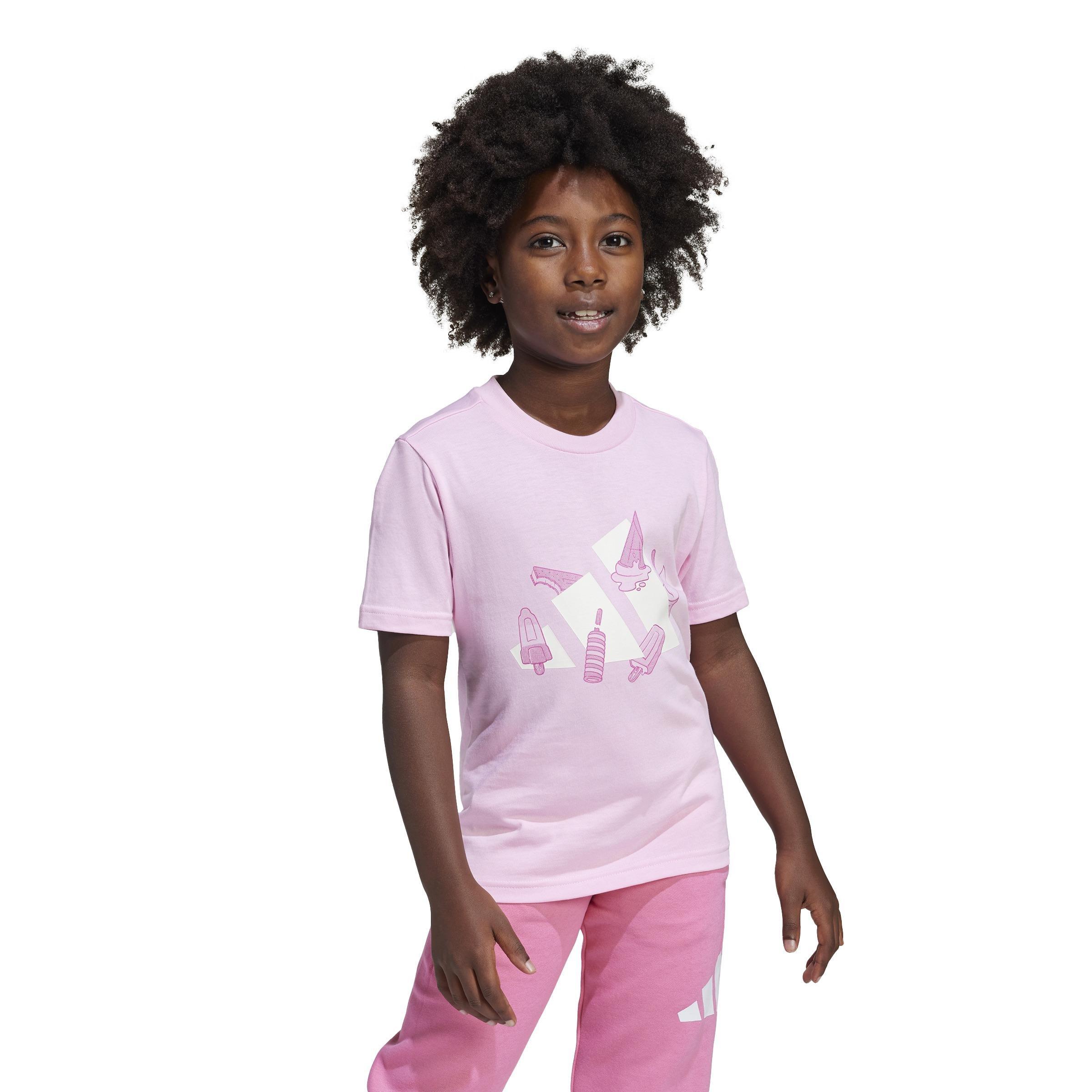 Kids Unisex Lounge Ice Graphic T-Shirt, Pink, A901_ONE, large image number 14