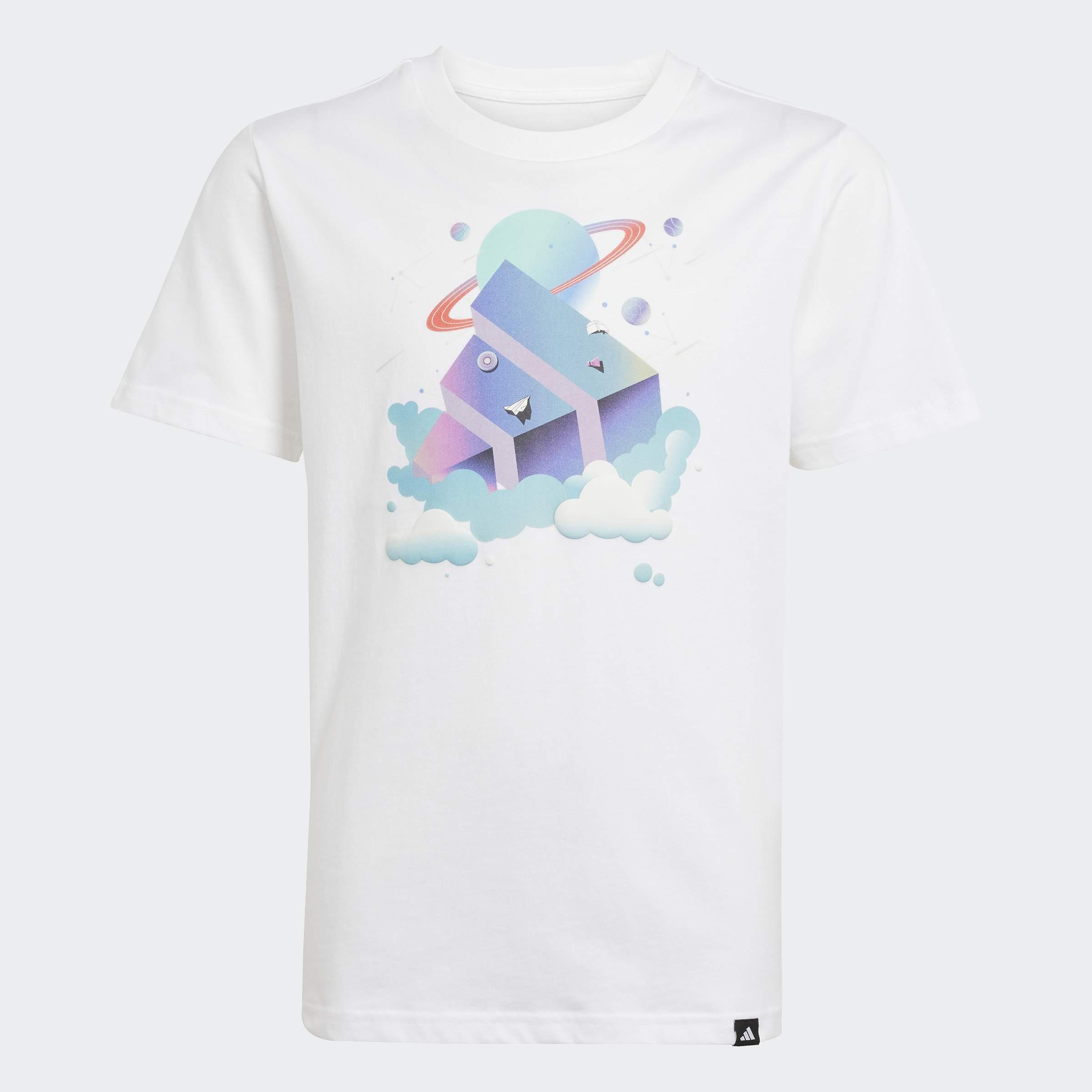 Kids Unisex Kids All Day I Dream About Graphic T-Shirt, White, A901_ONE, large image number 1