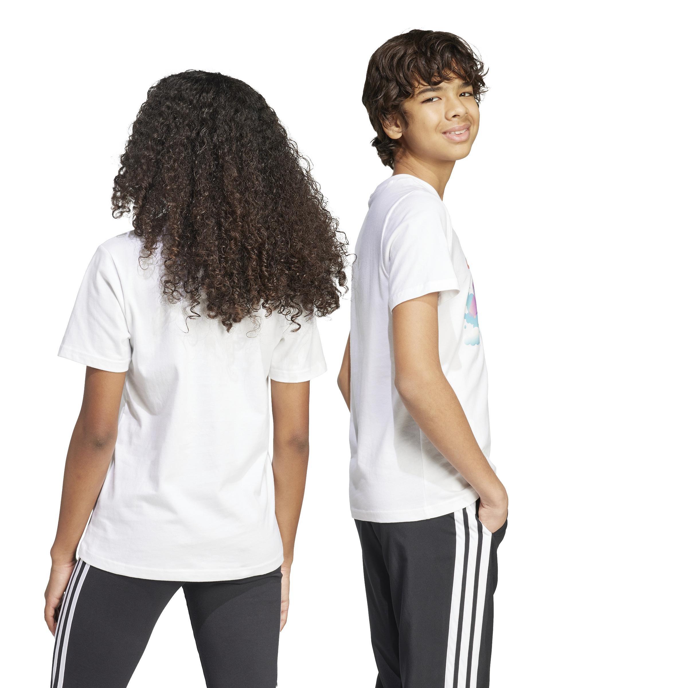 Kids Unisex Kids All Day I Dream About Graphic T-Shirt, White, A901_ONE, large image number 3