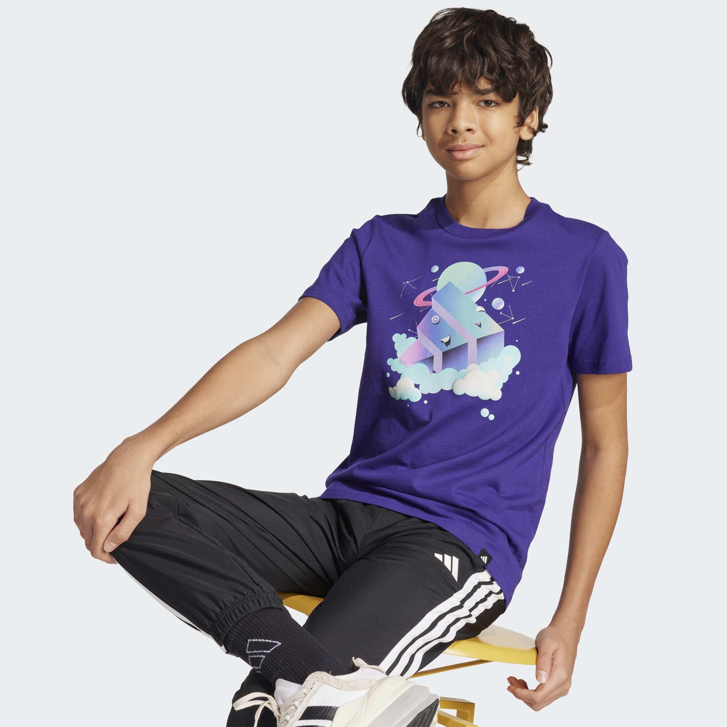Kids Unisex Kids All Day I Dream About Graphic T-Shirt, Purple, A901_ONE, large image number 9