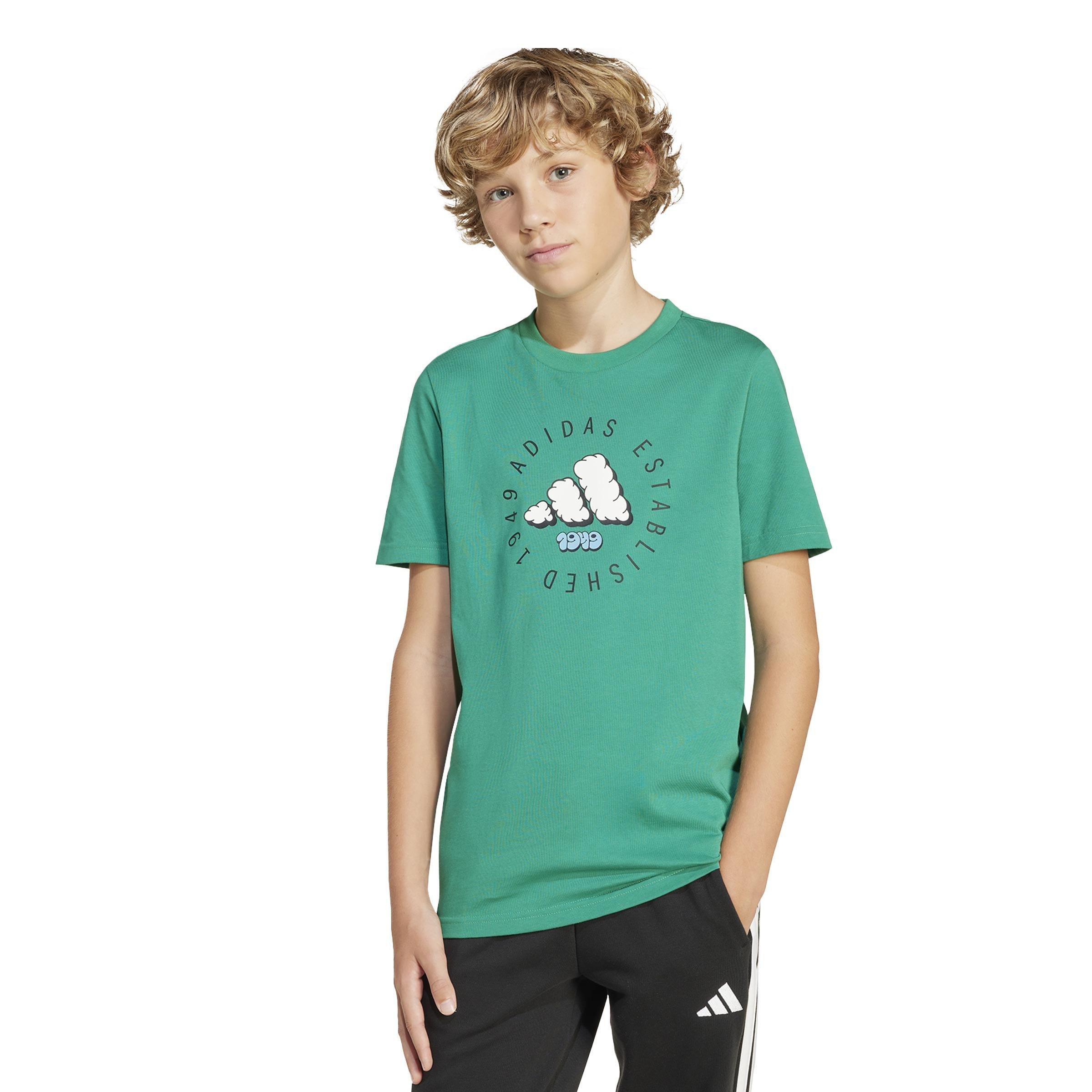 Kids Unisex Fun Graphic T-Shirt, Green, A901_ONE, large image number 10