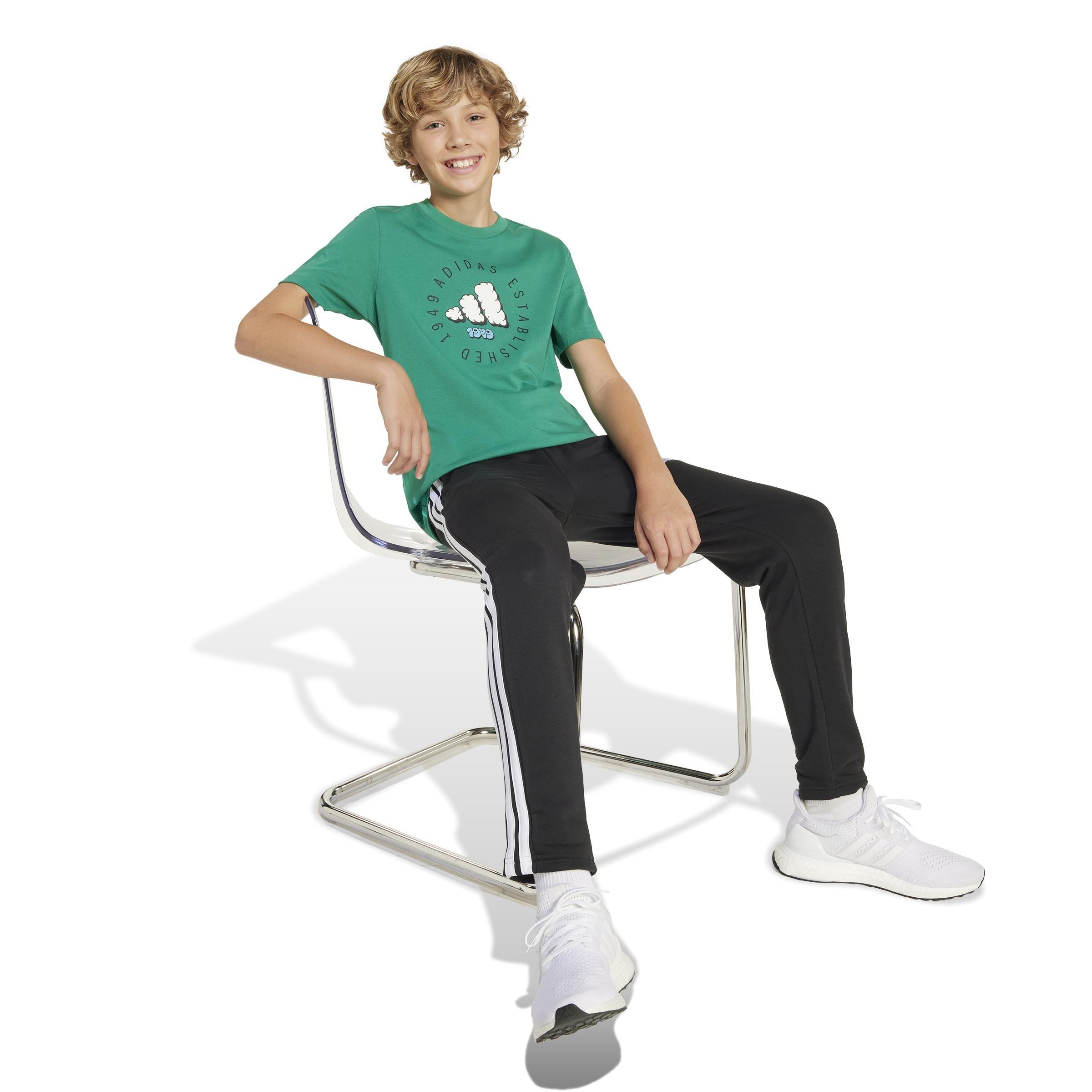 Kids Unisex Fun Graphic T-Shirt, Green, A901_ONE, large image number 12