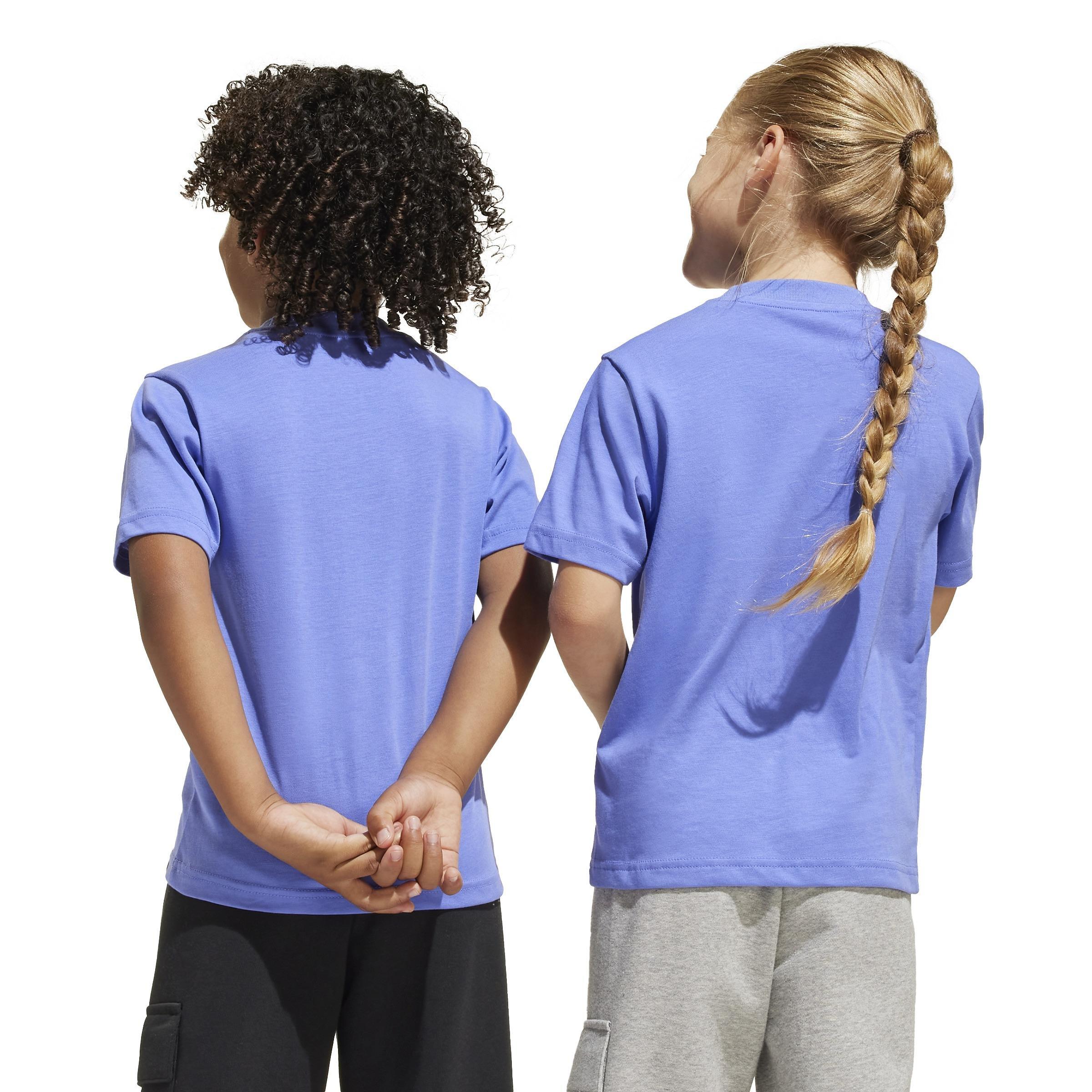 Kids Unisex Fun Graphic T-Shirt, Blue, A901_ONE, large image number 4