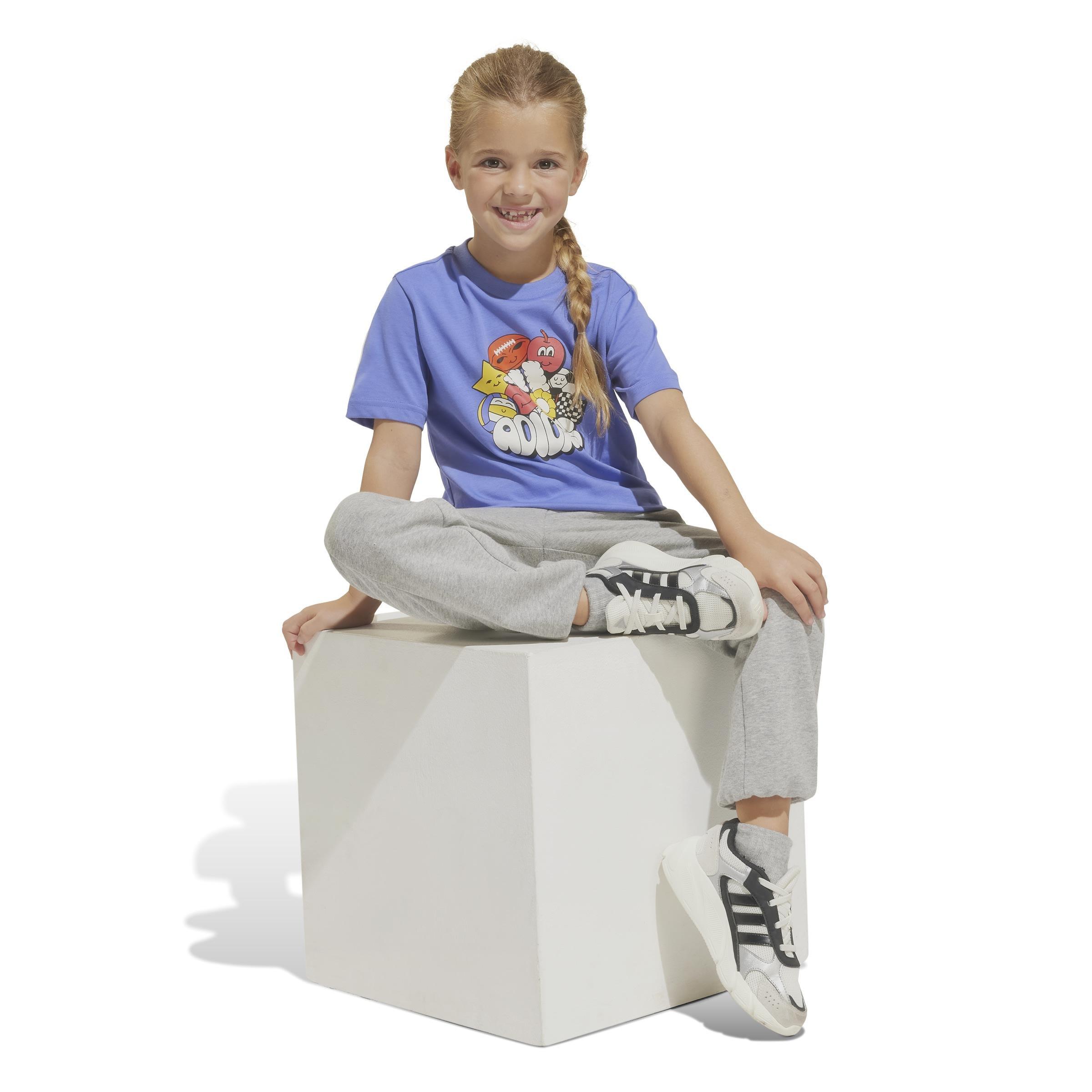 Kids Unisex Fun Graphic T-Shirt, Blue, A901_ONE, large image number 11