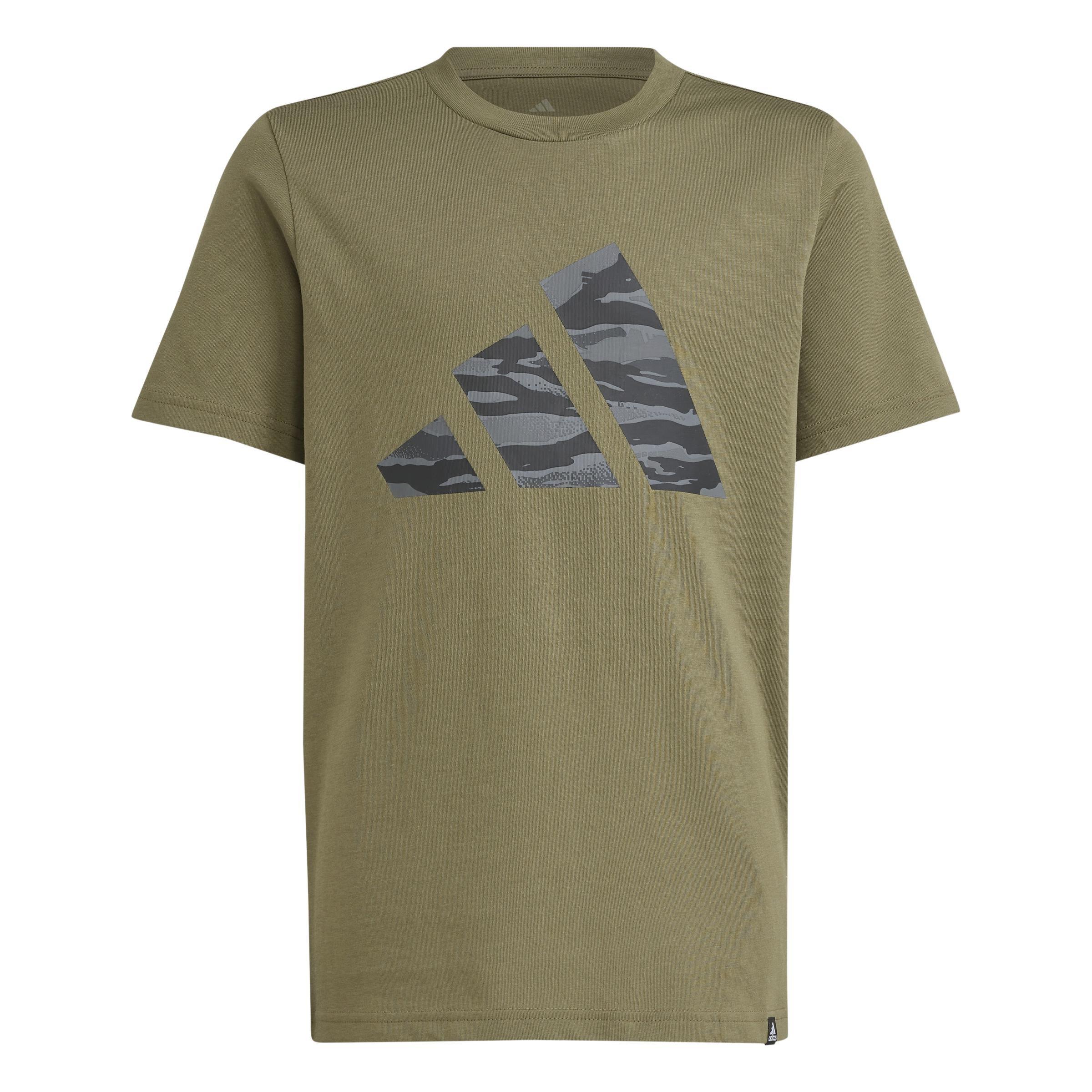 Kids Unisex Camo Graphic T-Shirt, Green