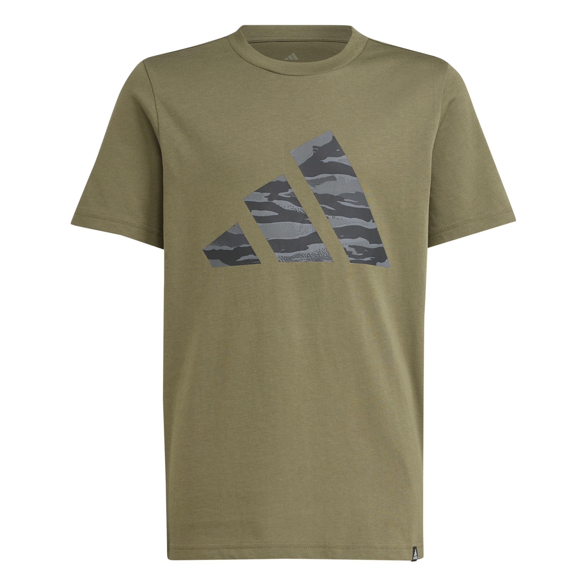 Kids Unisex Camo Graphic T-Shirt, Green
