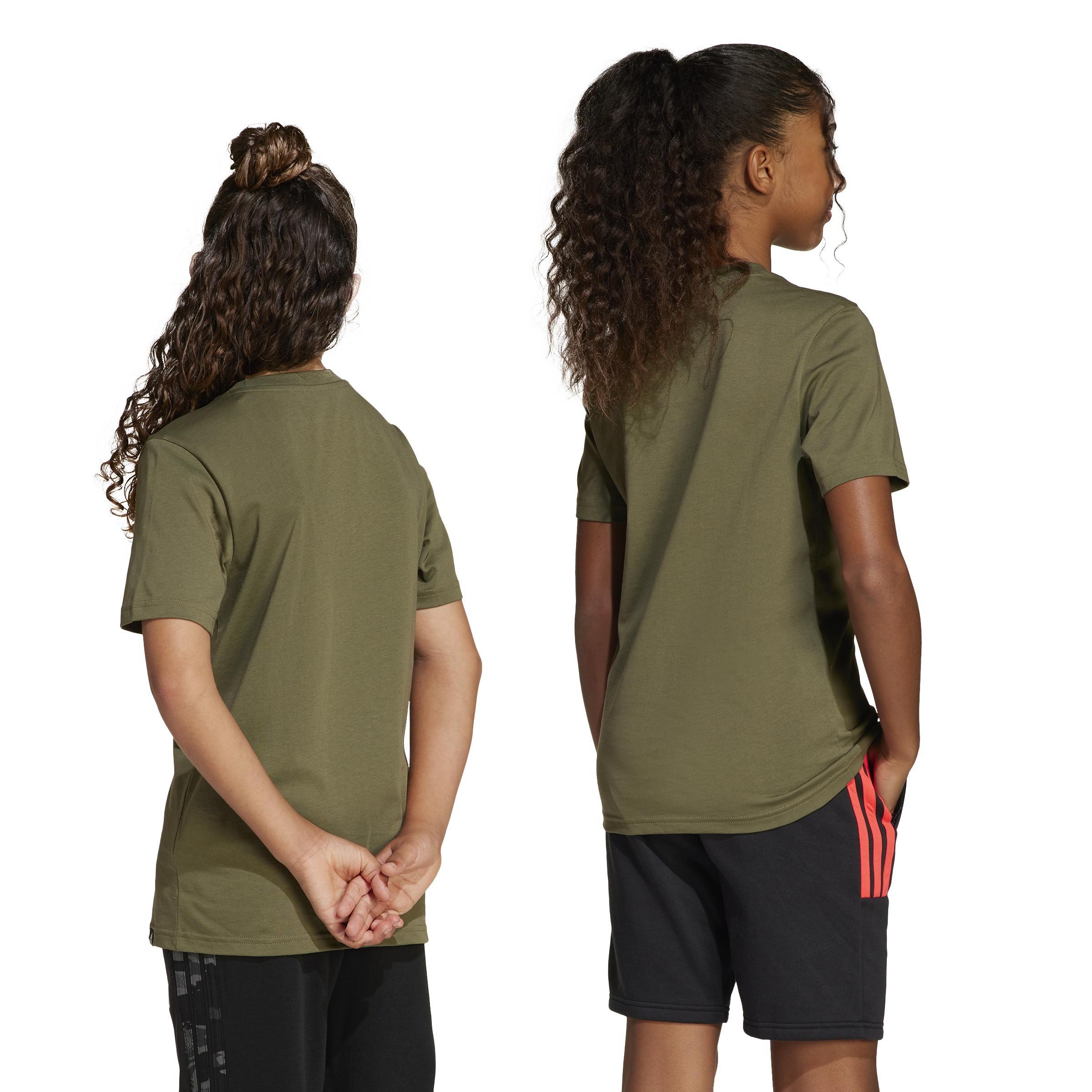 Kids Unisex Camo Graphic T-Shirt, Green, A901_ONE, large image number 4