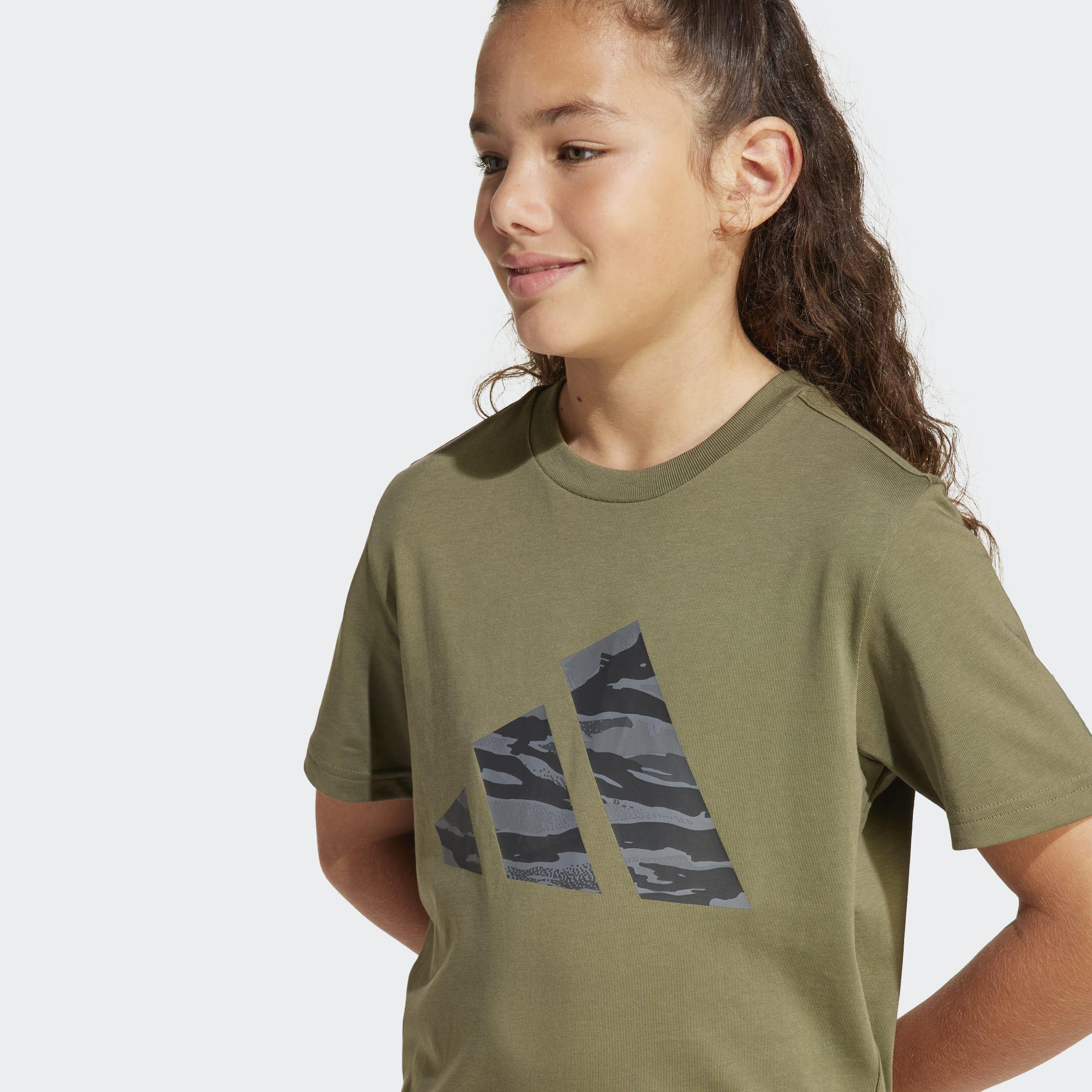Kids Unisex Camo Graphic T-Shirt, Green, A901_ONE, large image number 9