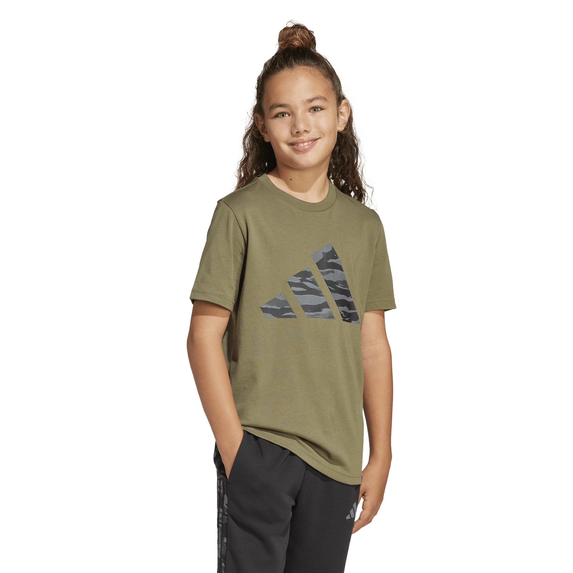 Kids Unisex Camo Graphic T-Shirt, Green, A901_ONE, large image number 11