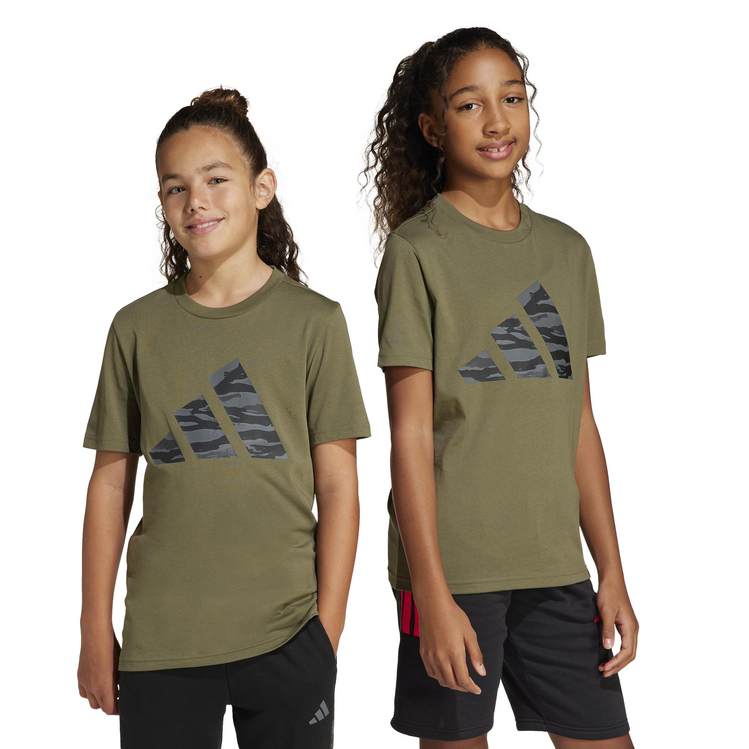 Kids Unisex Camo Graphic T-Shirt, Green, A901_ONE, large image number 13