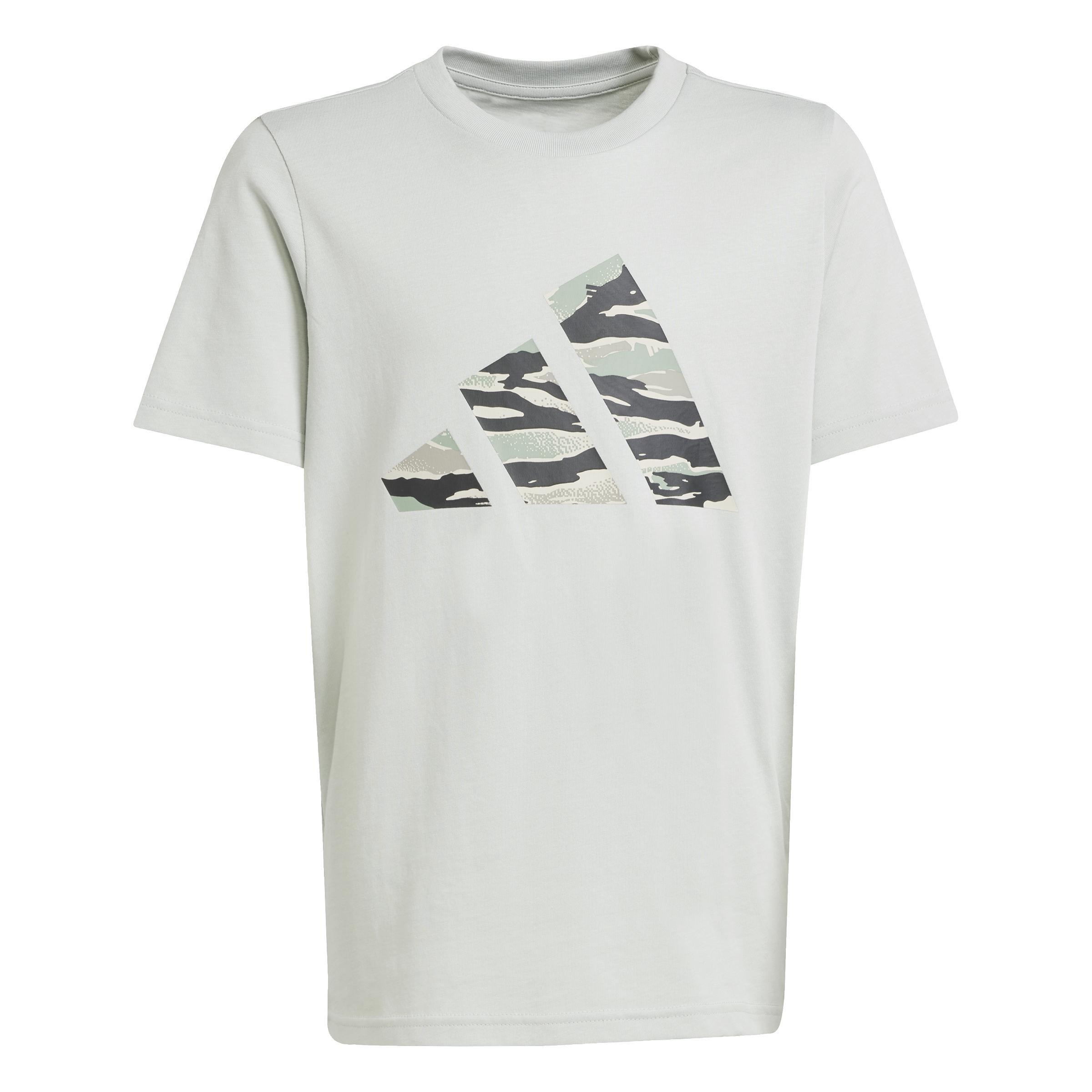 Kids Unisex Camo Graphic T-Shirt, Grey
