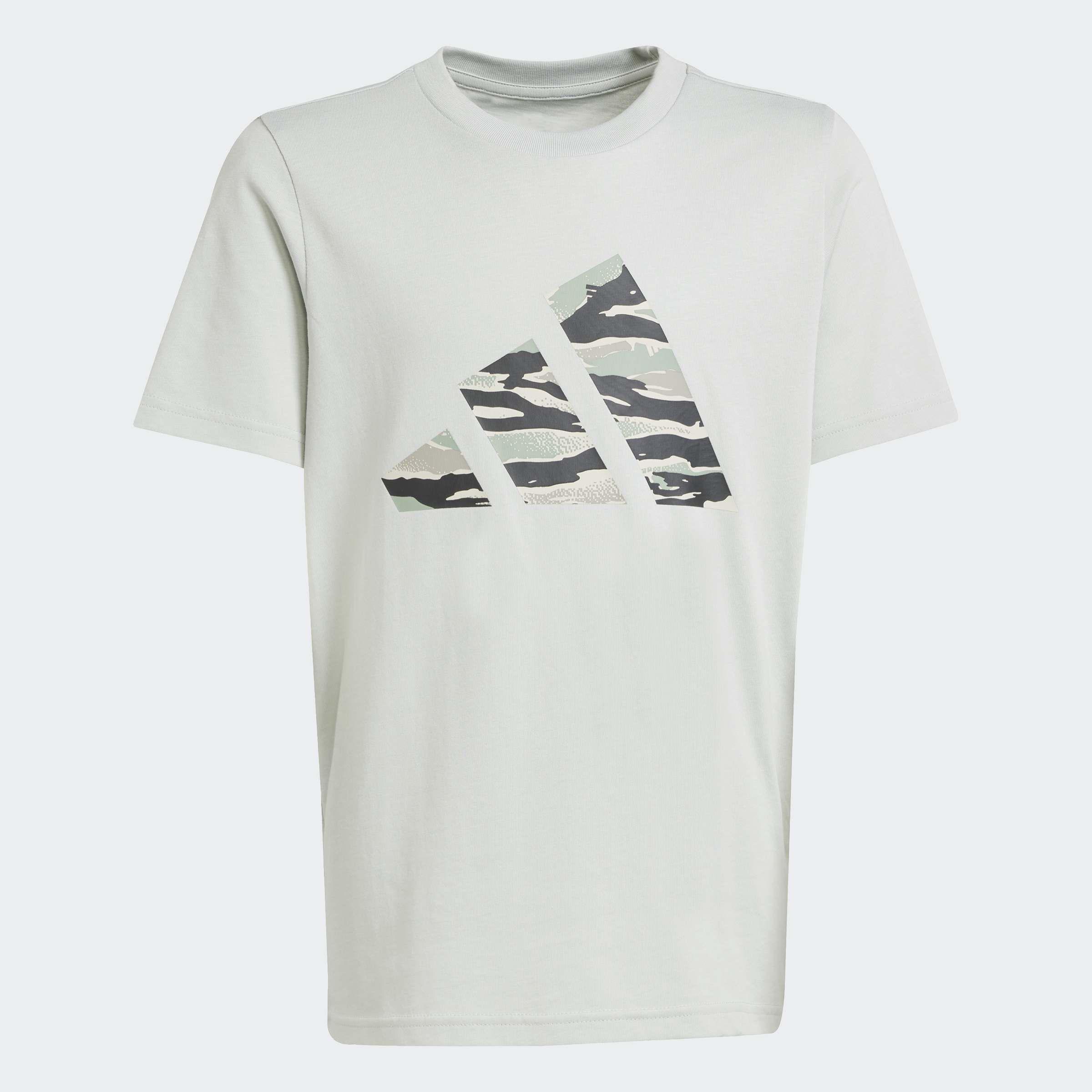 Kids Unisex Camo Graphic T-Shirt, Grey