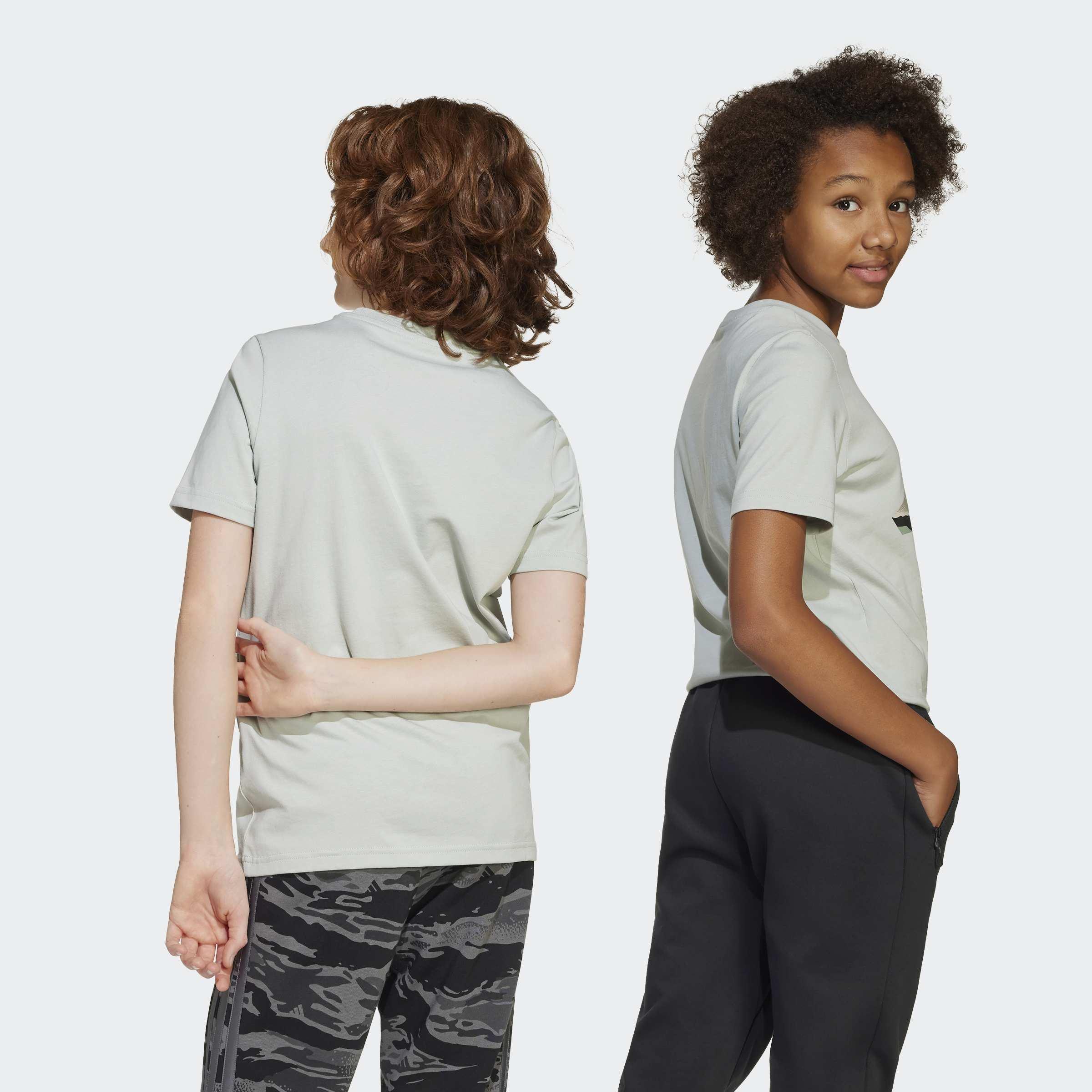 Kids Unisex Camo Graphic T-Shirt, Grey, A901_ONE, large image number 5