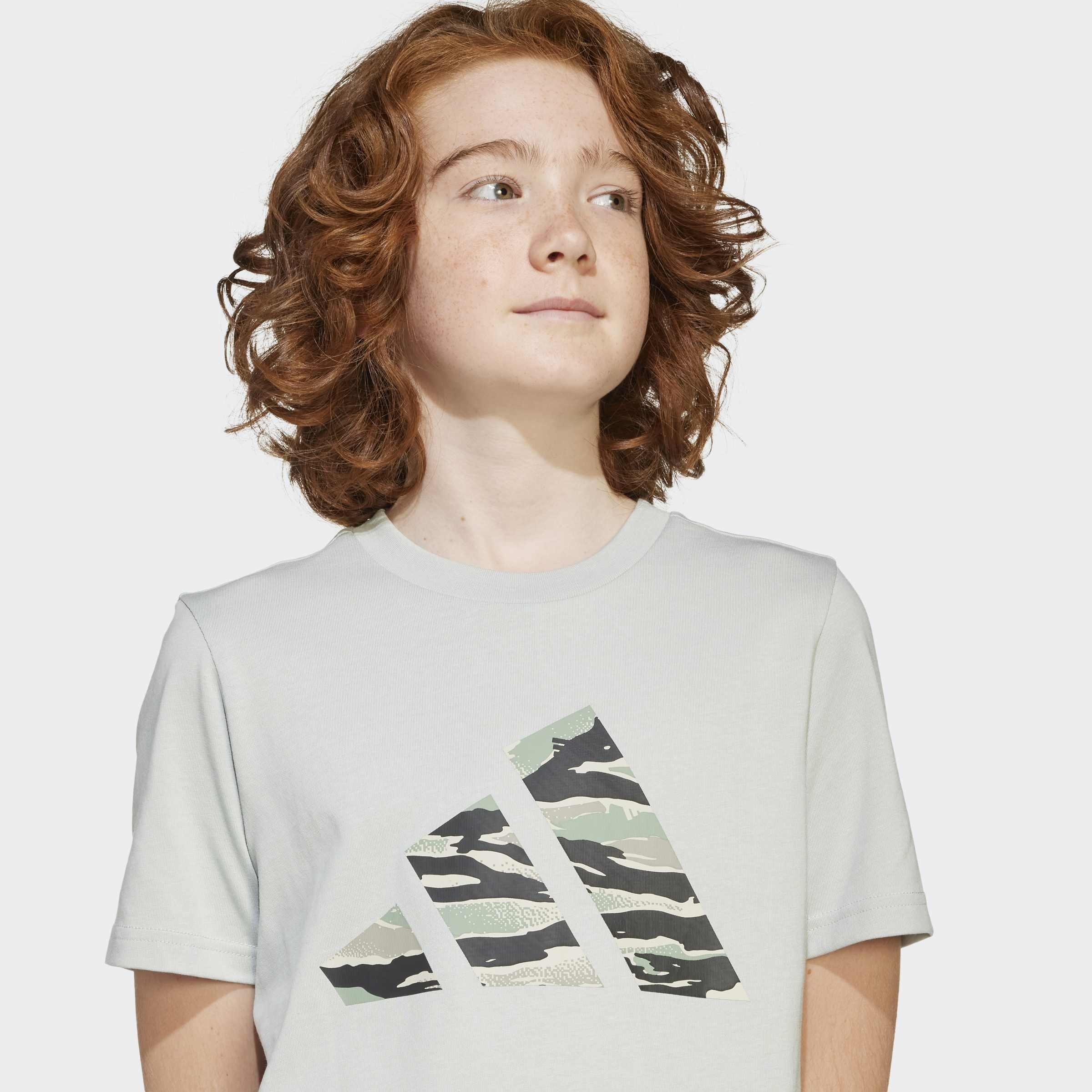 Kids Unisex Camo Graphic T-Shirt, Grey, A901_ONE, large image number 9