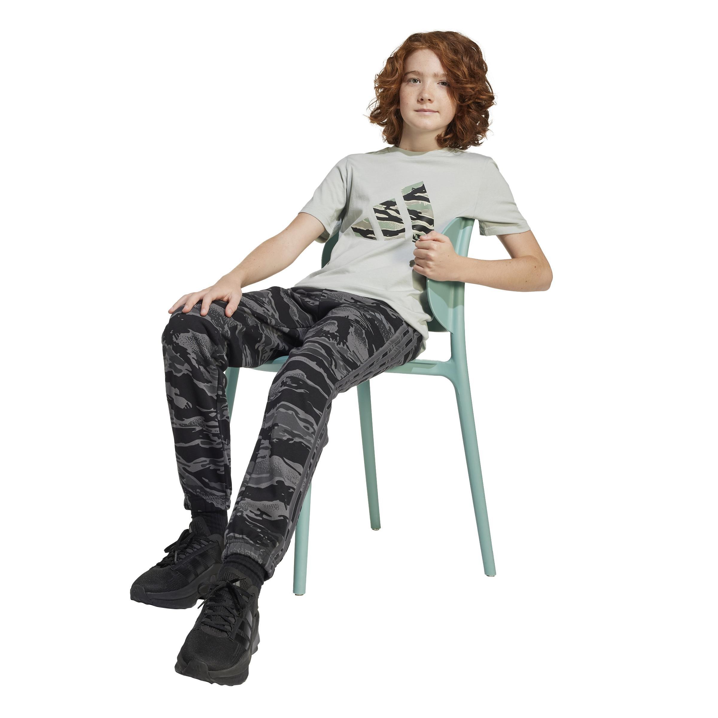 Kids Unisex Camo Graphic T-Shirt, Grey, A901_ONE, large image number 10