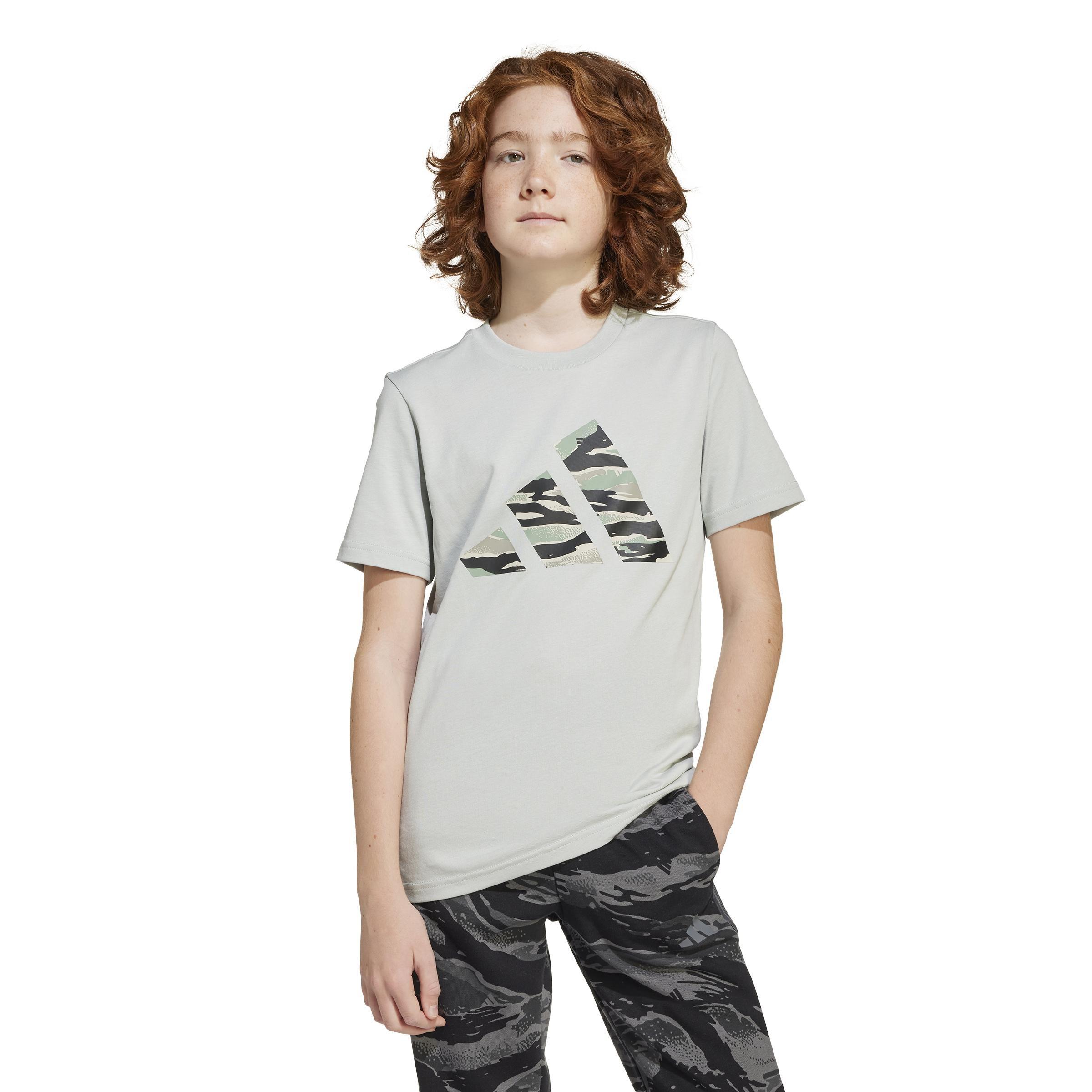 Kids Unisex Camo Graphic T-Shirt, Grey, A901_ONE, large image number 12