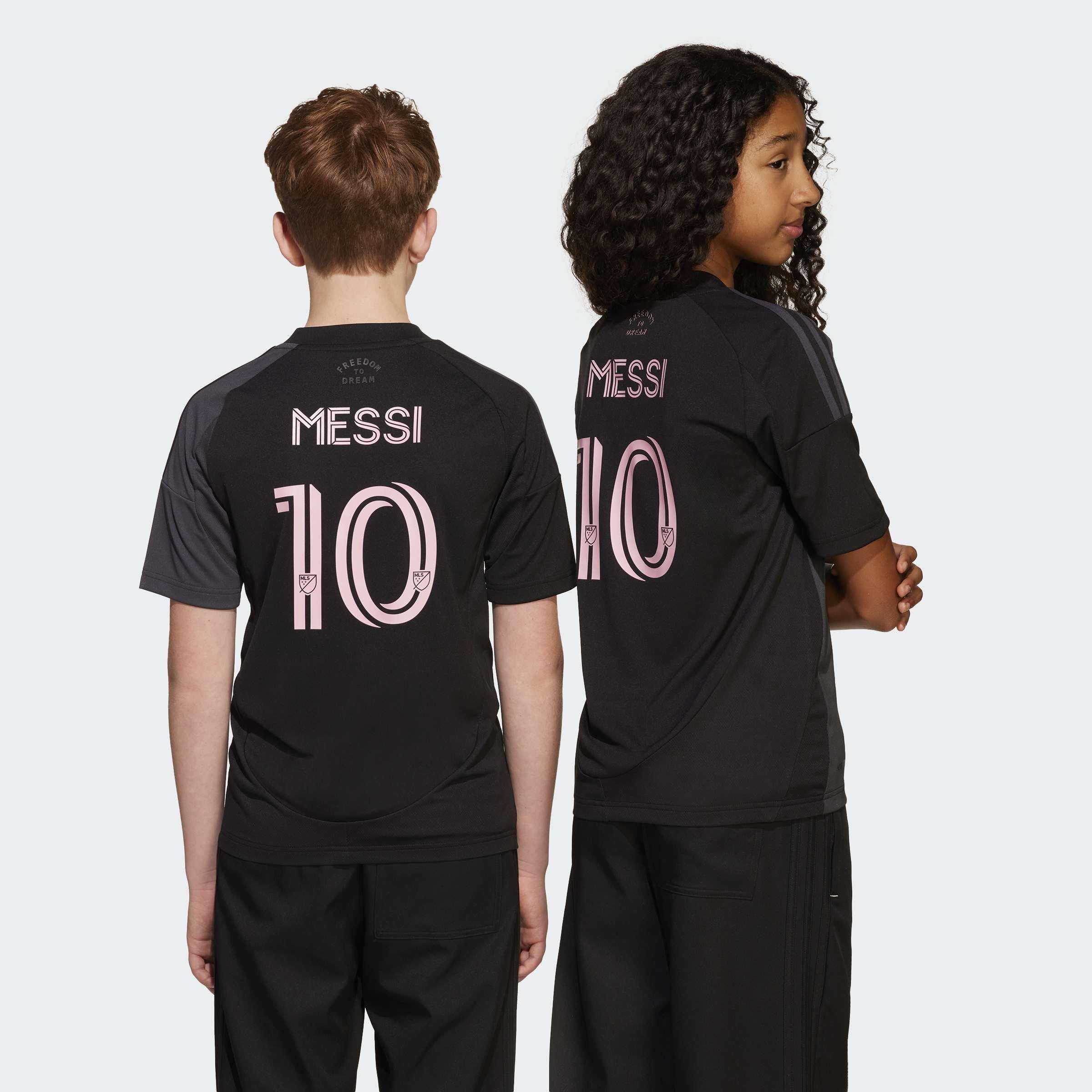 Kids Unisex Inter Miami CF 25/26 Messi Away Jersey, Black, A901_ONE, large image number 4