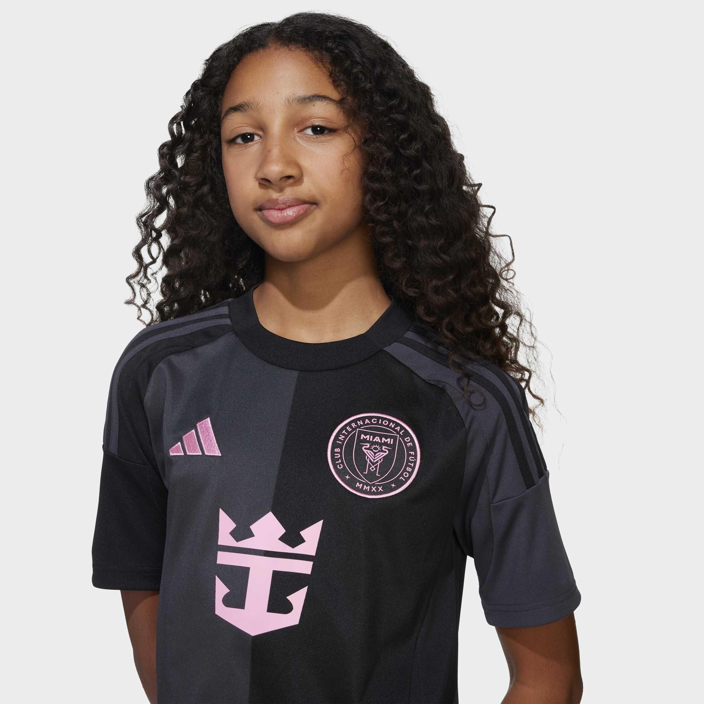 Kids Unisex Inter Miami CF 25/26 Messi Away Jersey, Black, A901_ONE, large image number 7