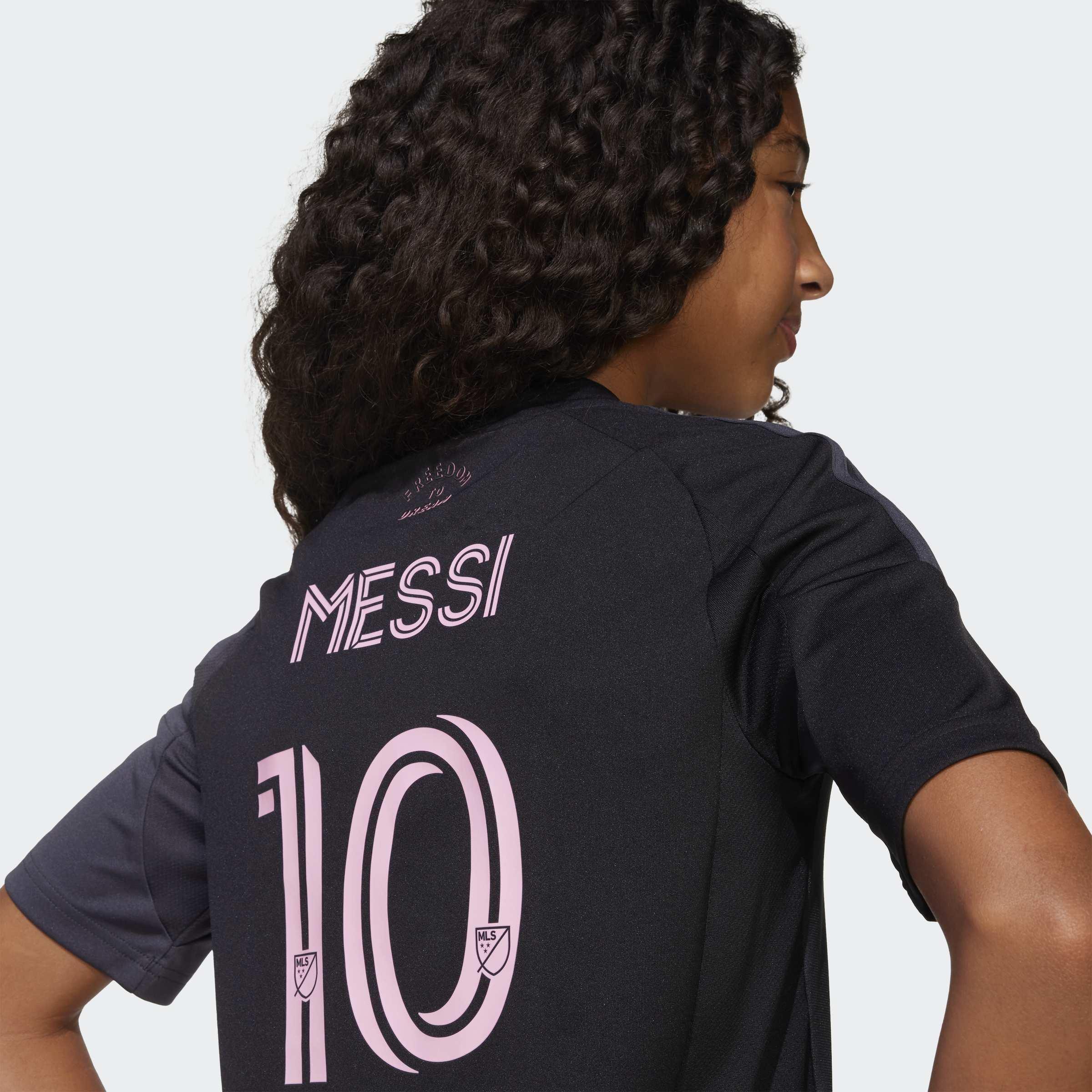 Kids Unisex Inter Miami CF 25/26 Messi Away Jersey, Black, A901_ONE, large image number 8