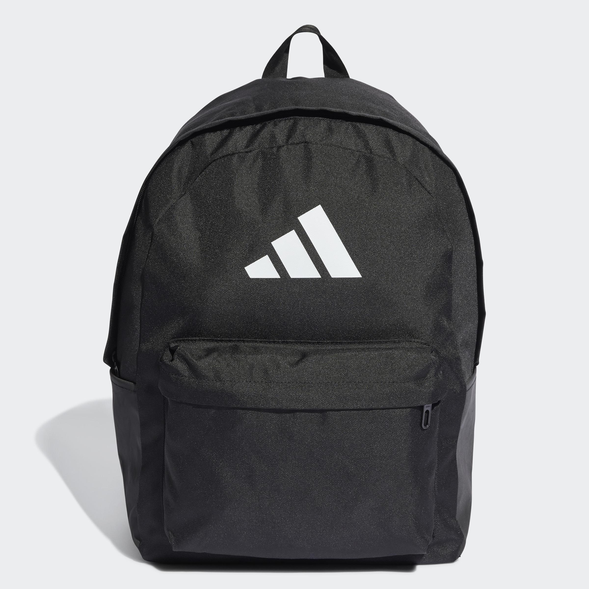 Unisex Classic 3 Bar Logo Backpack, Black