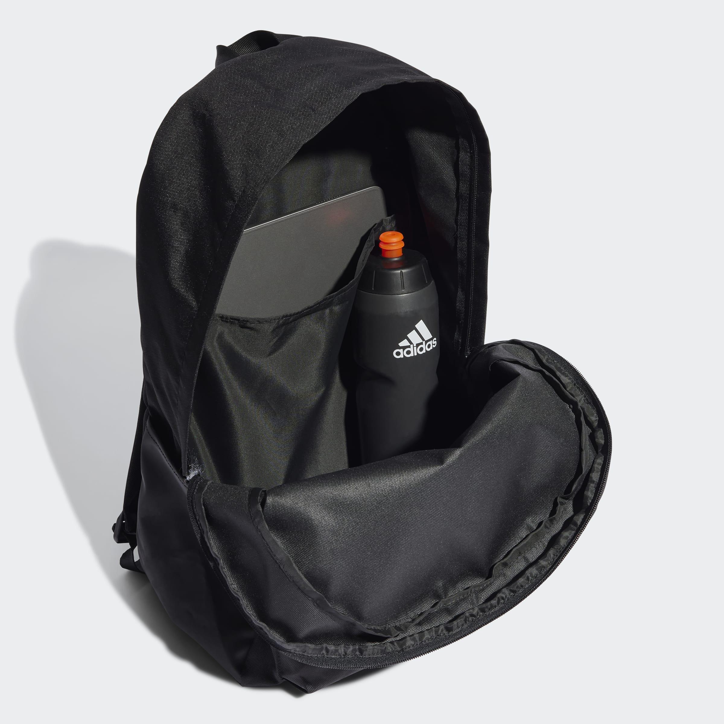 Unisex Classic 3 Bar Logo Backpack, Black