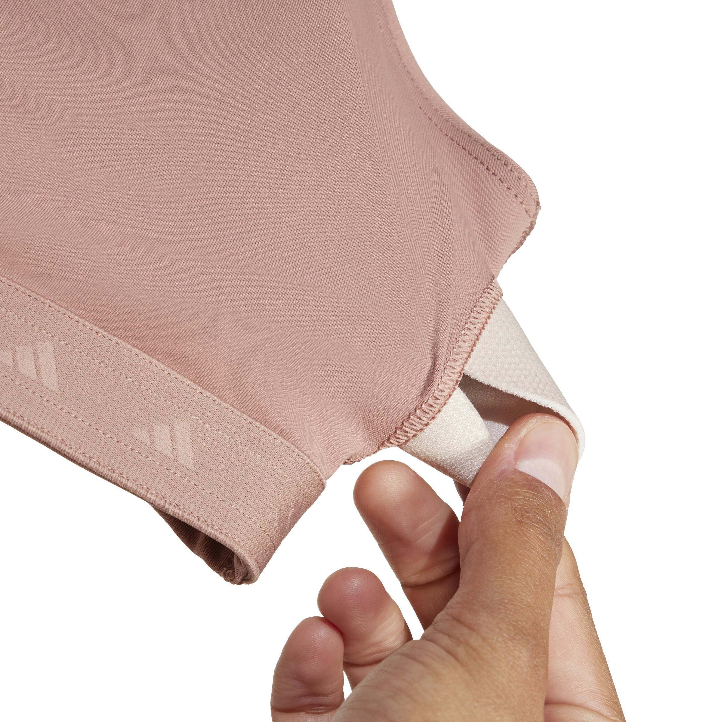 Powerimpact Training Medium-Support 3-Stripes Bra, Red, A901_ONE, large image number 8