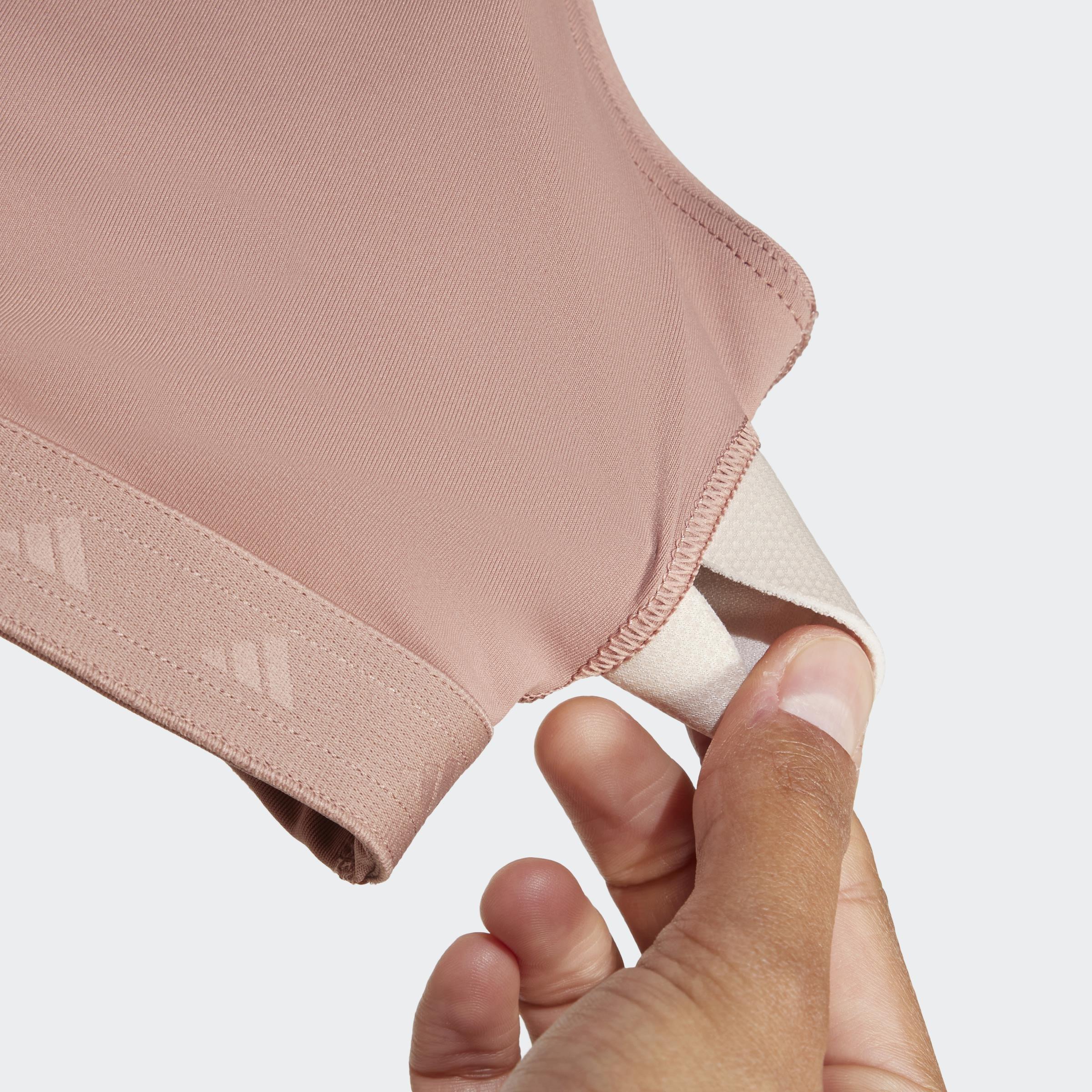 Powerimpact Training Medium-Support 3-Stripes Bra, Red, A901_ONE, large image number 10