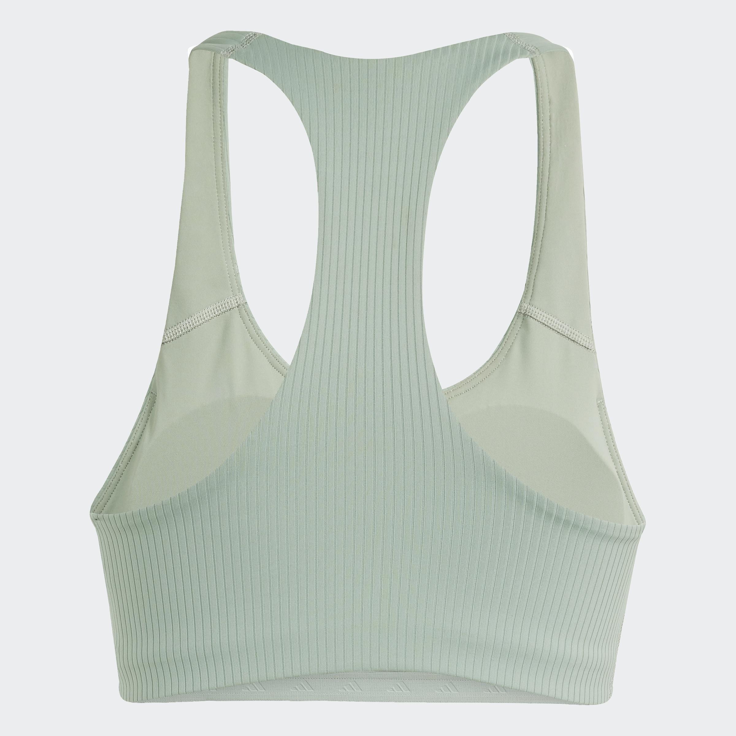 Powerimpact Rib Medium Support Training Bra, Green, A901_ONE, large image number 4