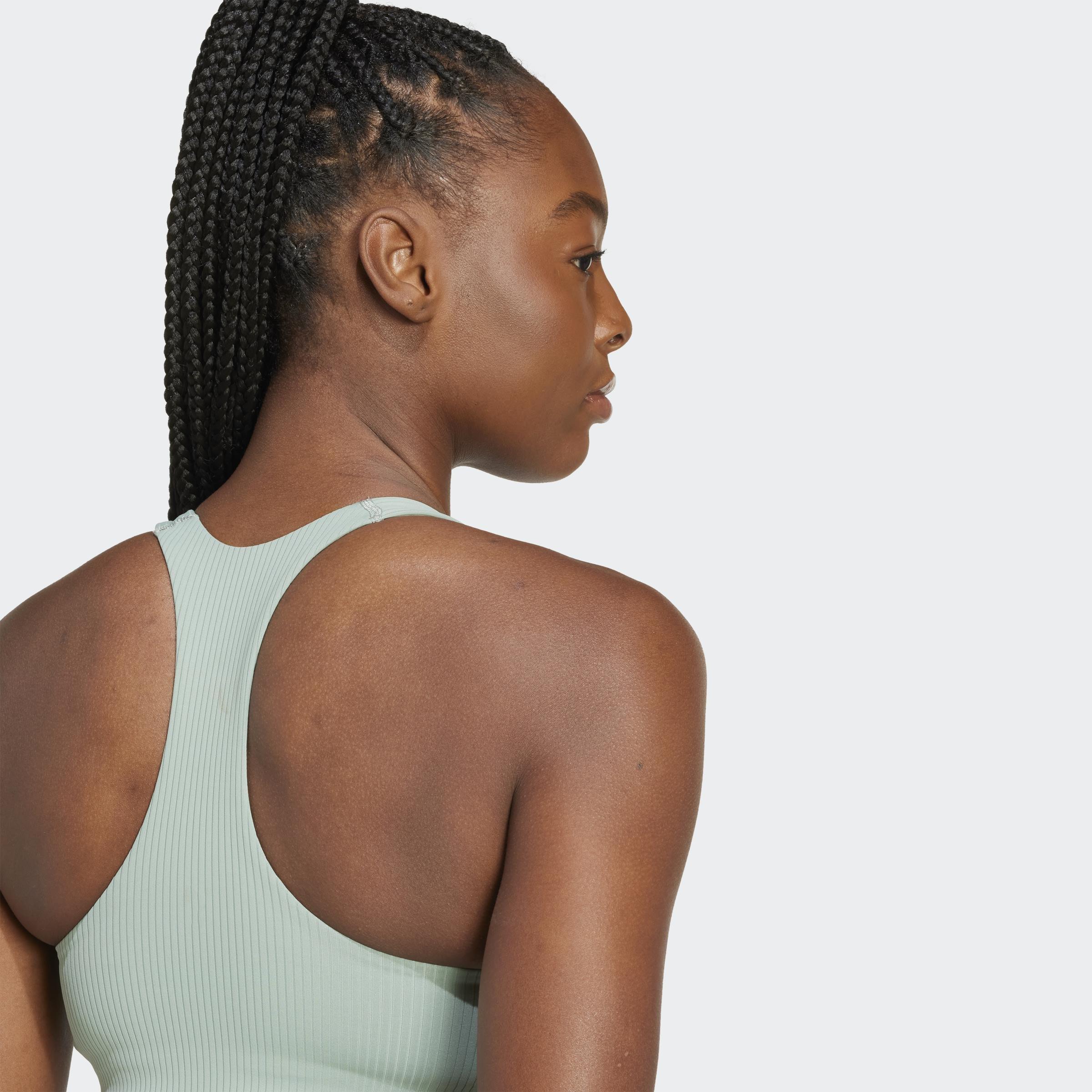 Powerimpact Rib Medium Support Training Bra, Green, A901_ONE, large image number 9