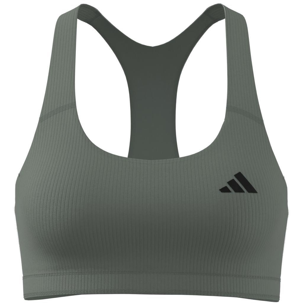 Powerimpact Rib Medium Support Training Bra, Green, A901_ONE, large image number 10