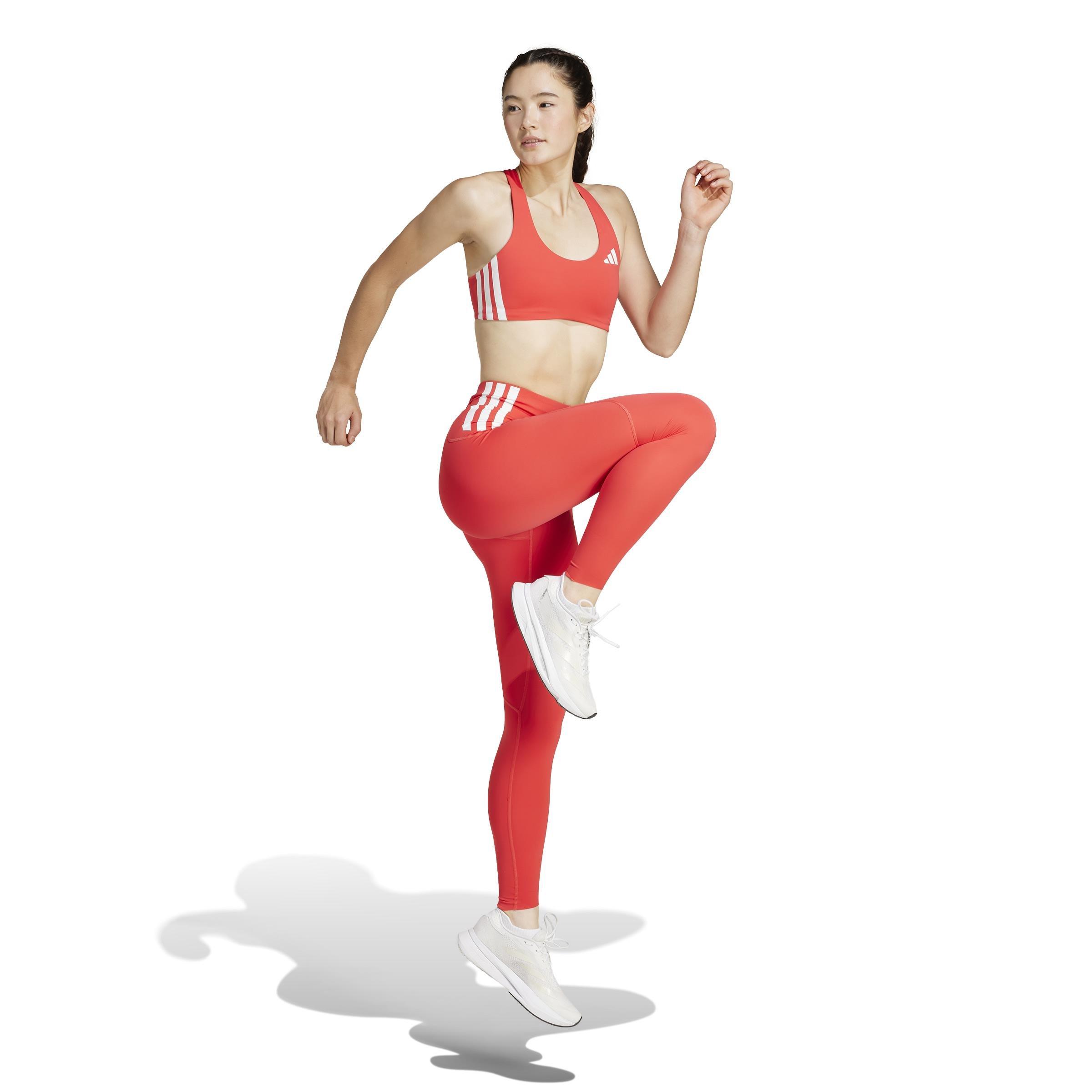 Adizero Run Medium Support Bra, Red, A901_ONE, large image number 11