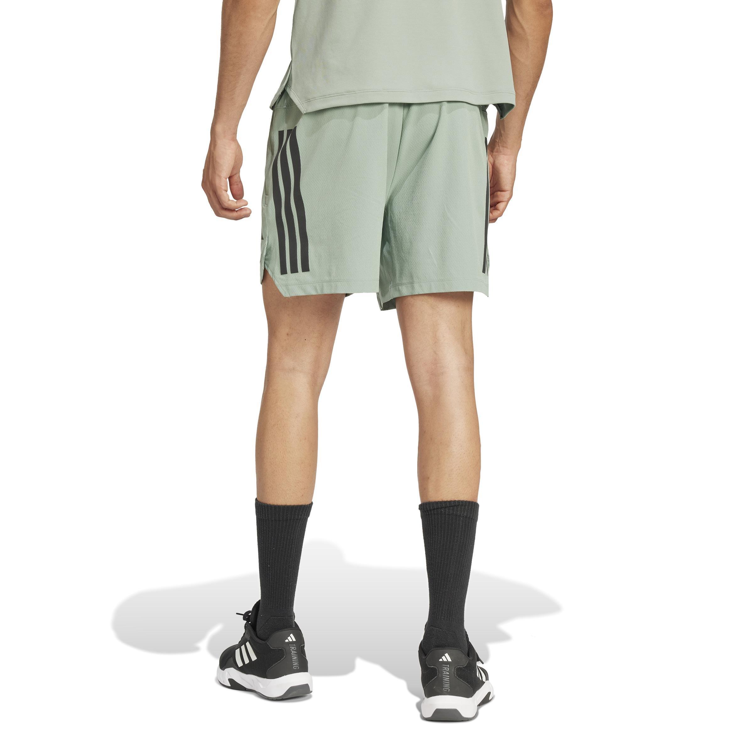 Power 3-Stripes Shorts, Green, A901_ONE, large image number 2