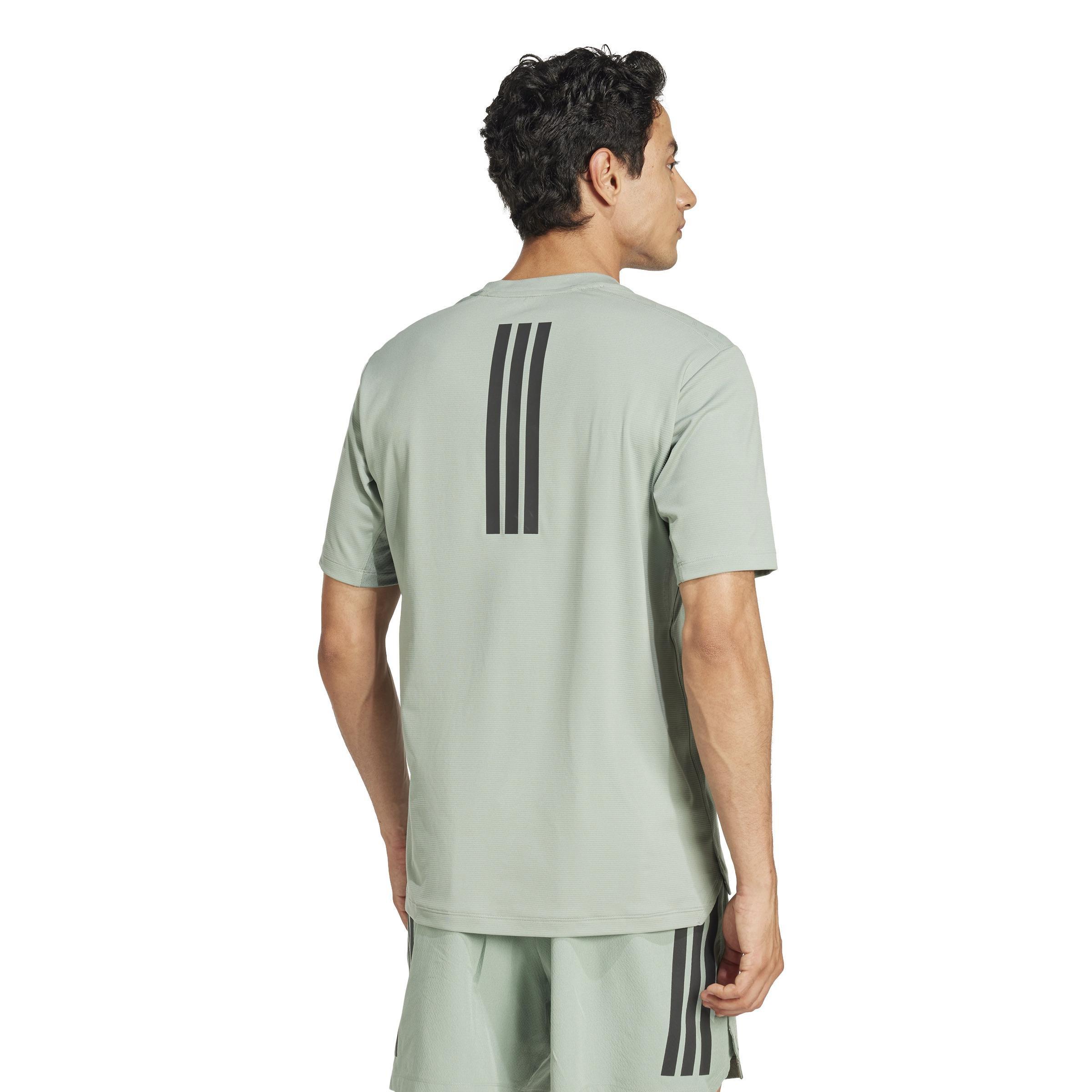 Power 3-Stripes T-Shirt, Green, A901_ONE, large image number 2