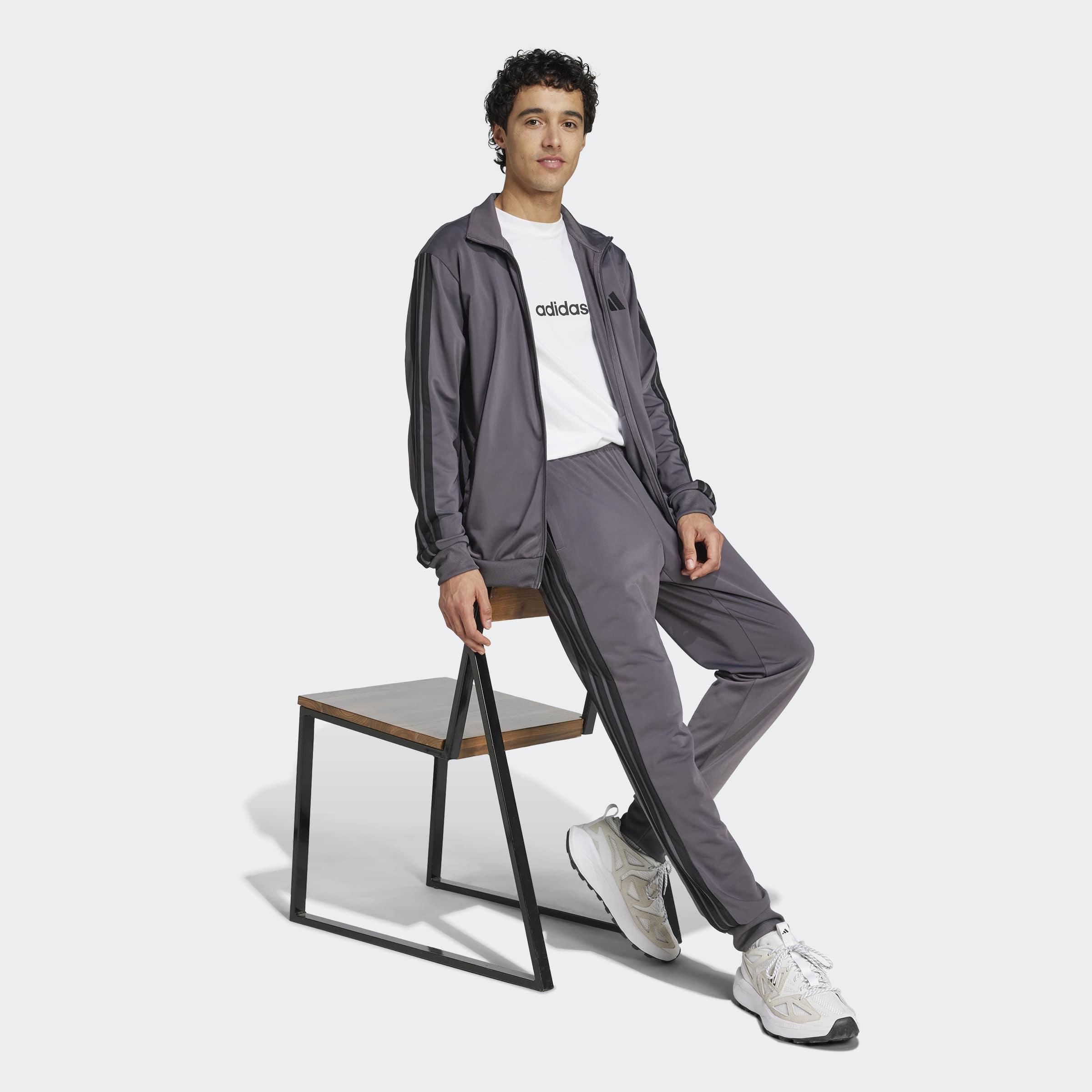 Sportswear Basic 3-Stripes Tricot Track Suit, Grey, A901_ONE, large image number 8