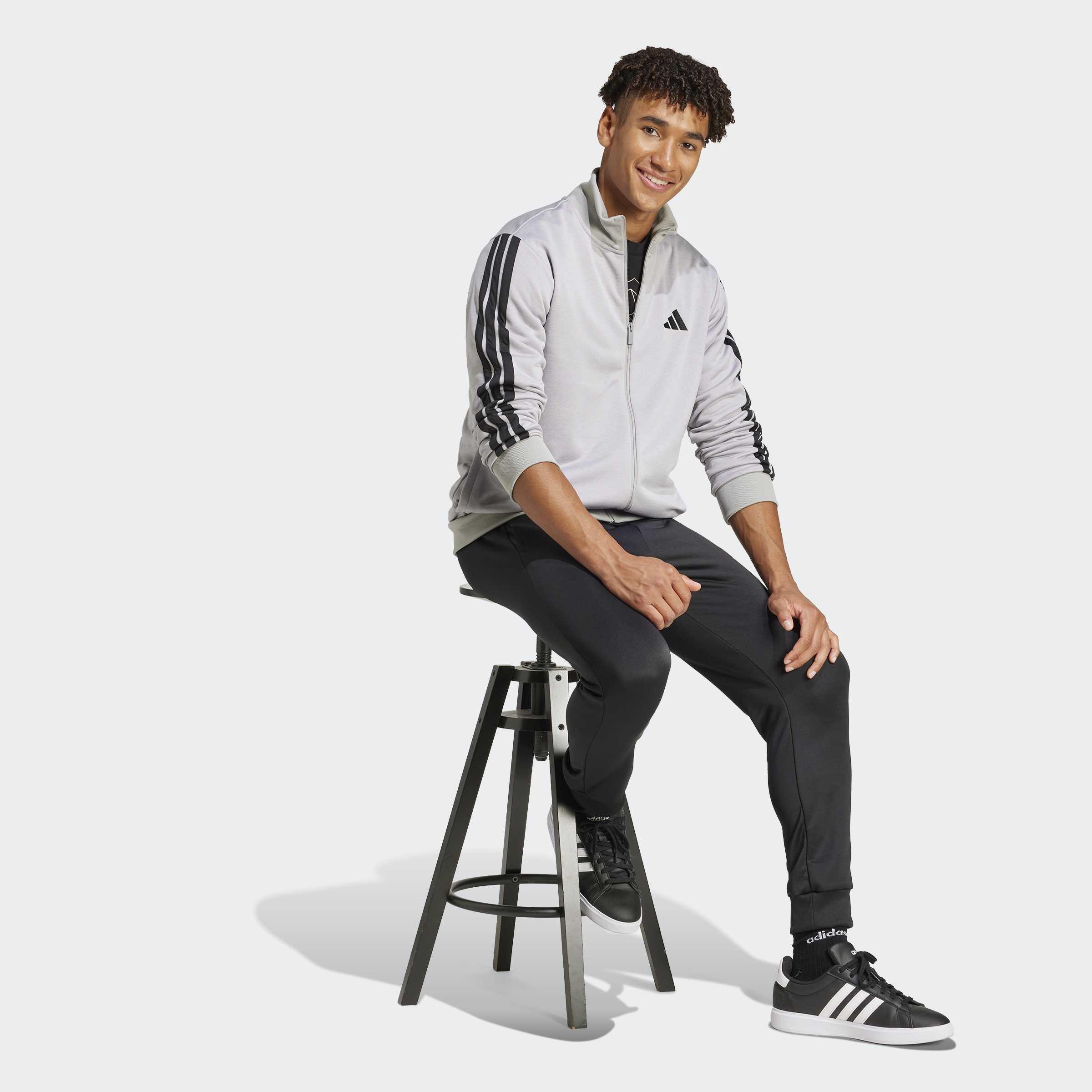 Sportswear Basic 3-Stripes French Terry Track Suit, Grey, A901_ONE, large image number 7