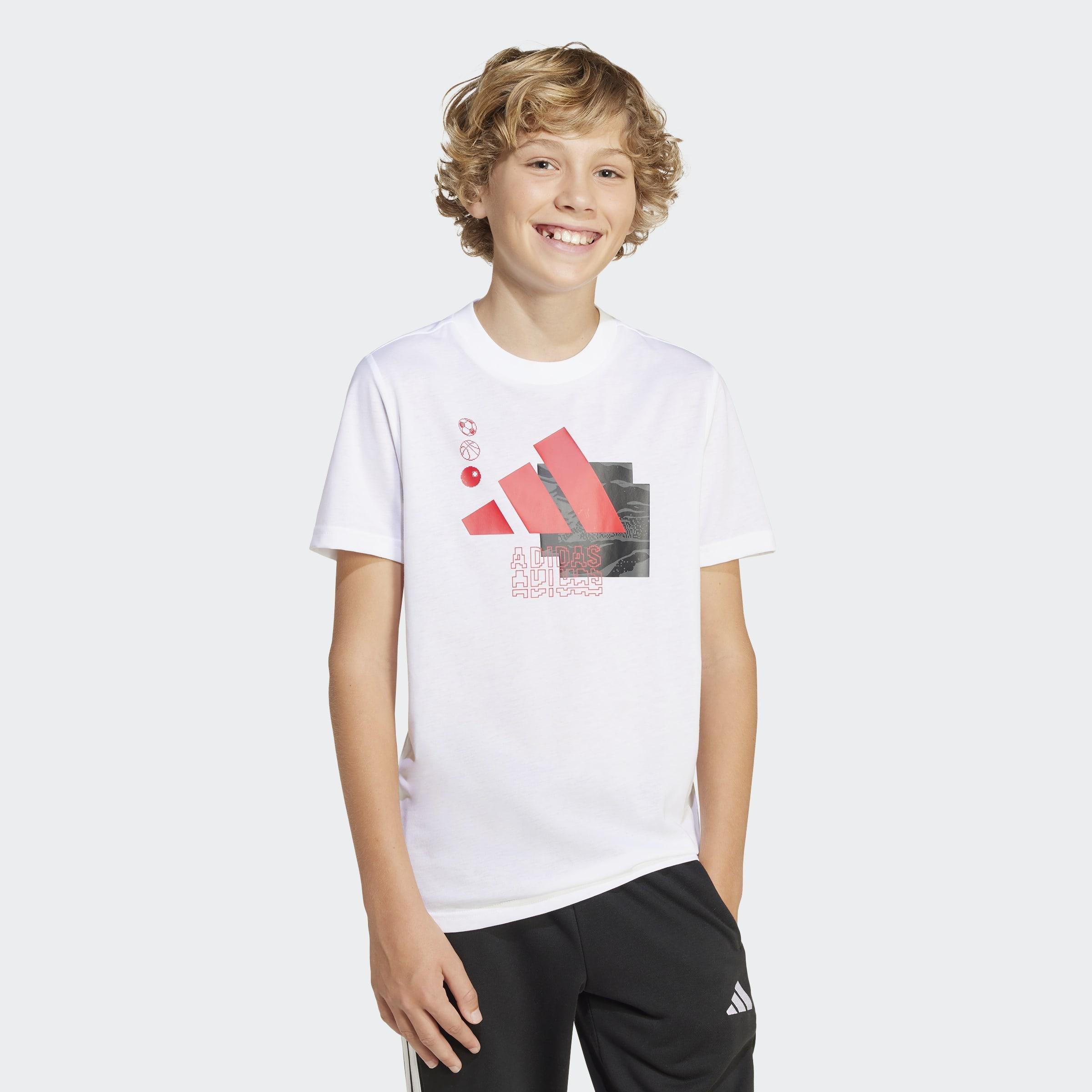 Kids Unisex Camo Training Graphic Tee, White, A901_ONE, large image number 5