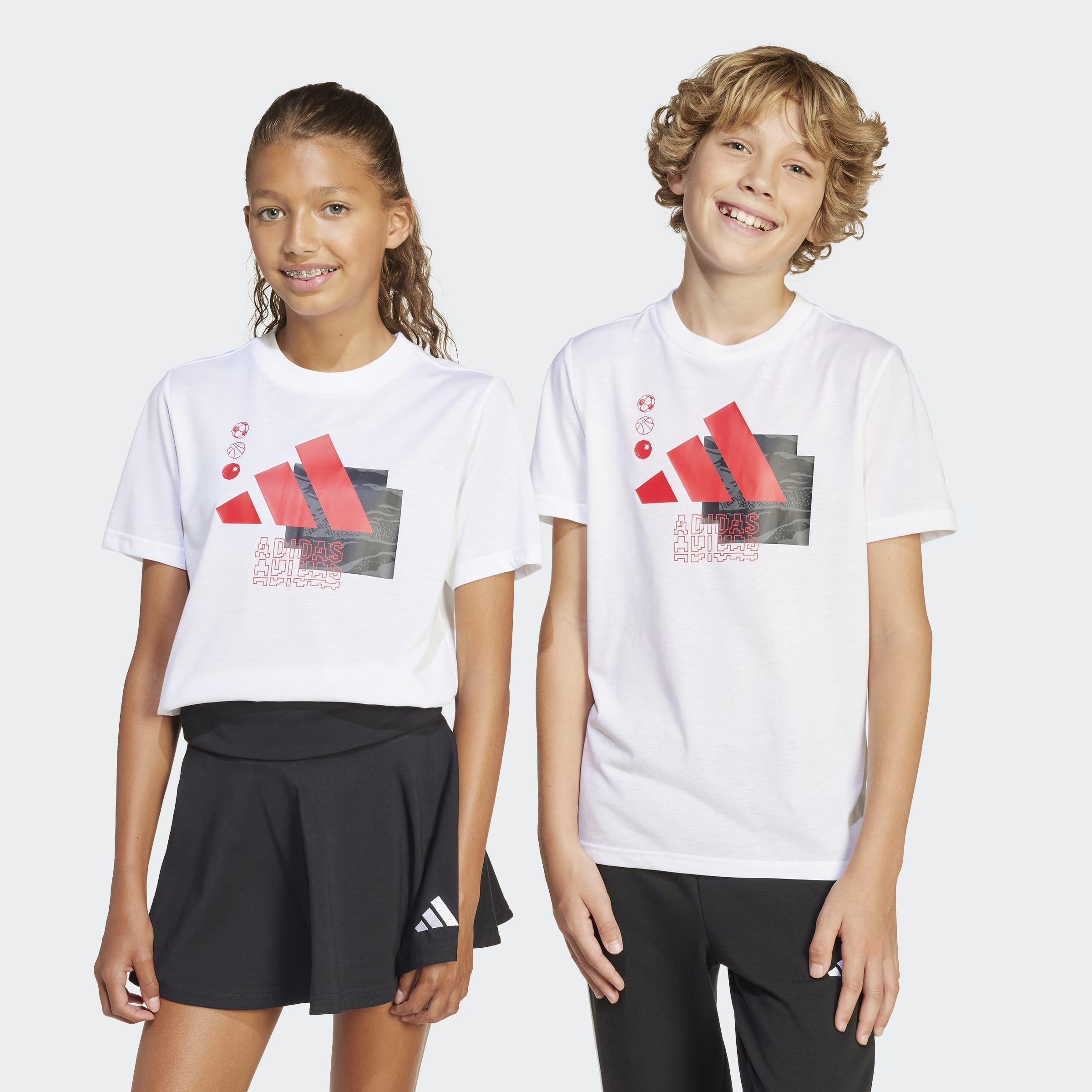 Kids Unisex Camo Training Graphic Tee, White, A901_ONE, large image number 7