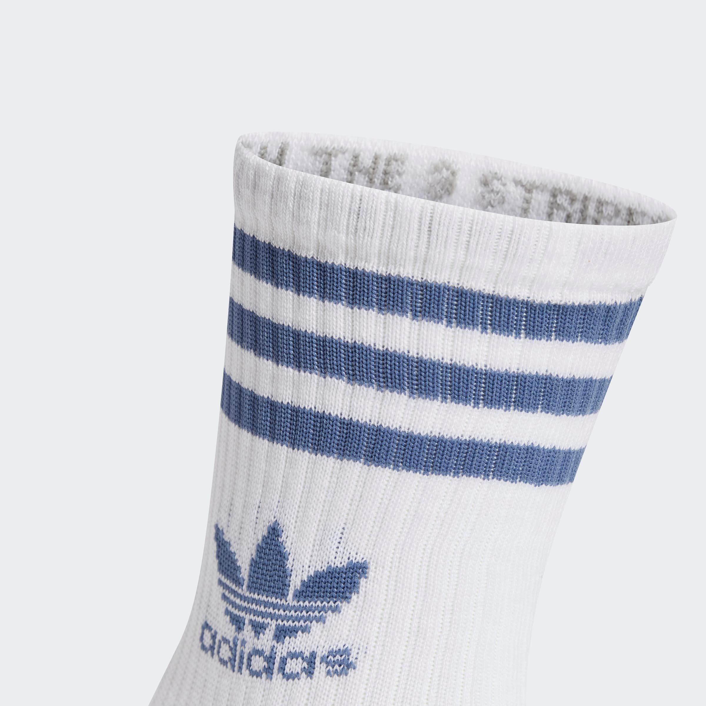 Unisex Mid Cut Crew Socks 3 Pairs, Multicolour, A901_ONE, large image number 3
