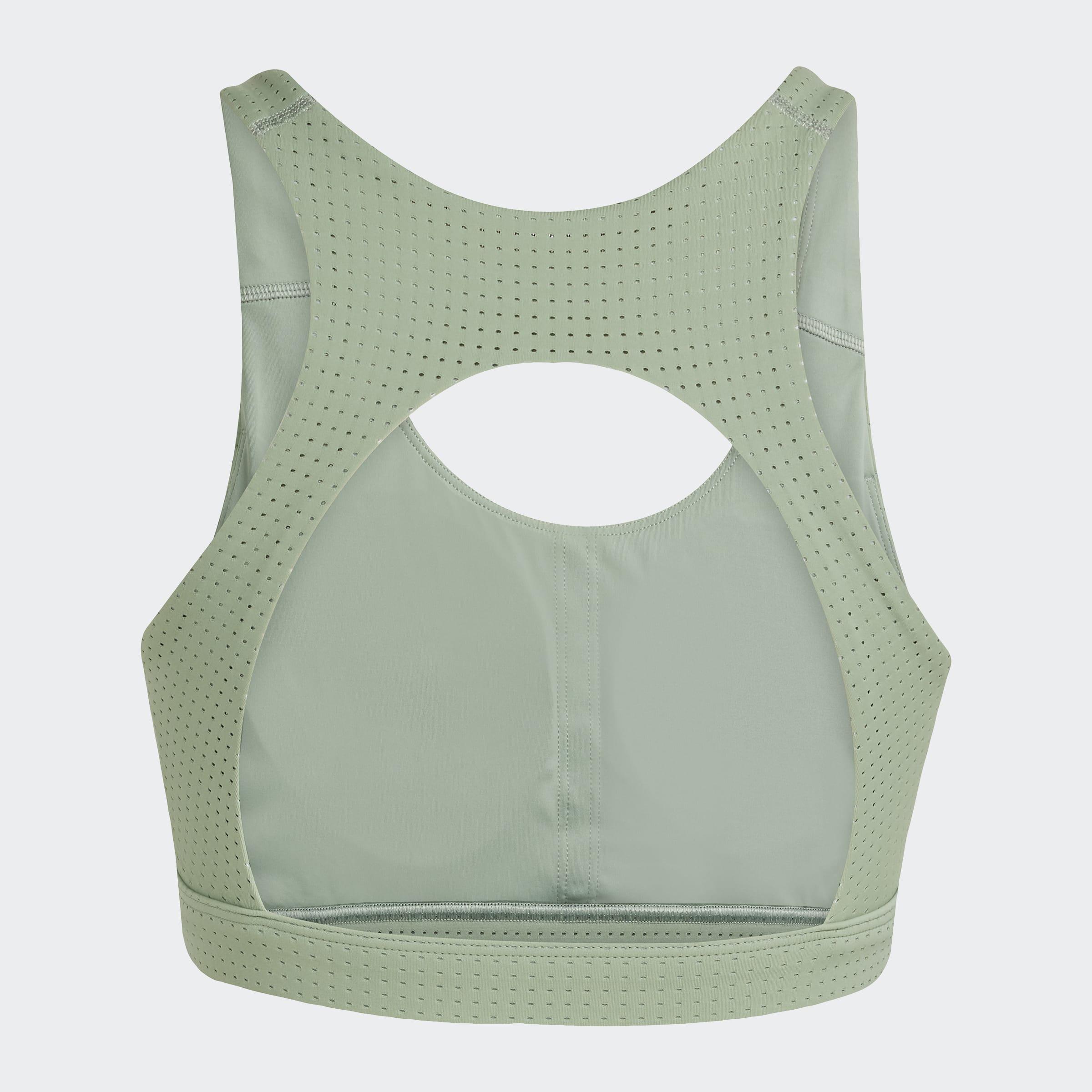 Powerimpact HIIT Medium-Support Training Bra, Green, A901_ONE, large image number 2