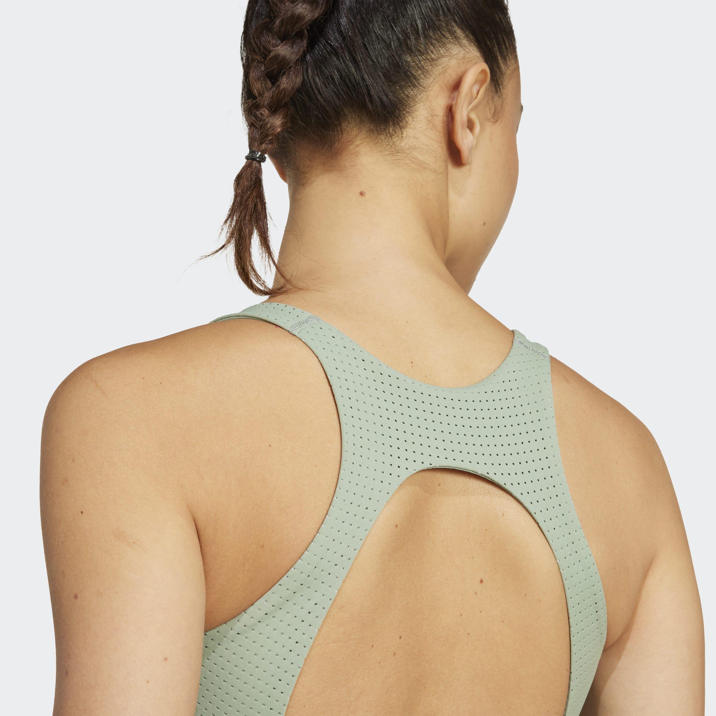 Powerimpact HIIT Medium-Support Training Bra, Green, A901_ONE, large image number 3