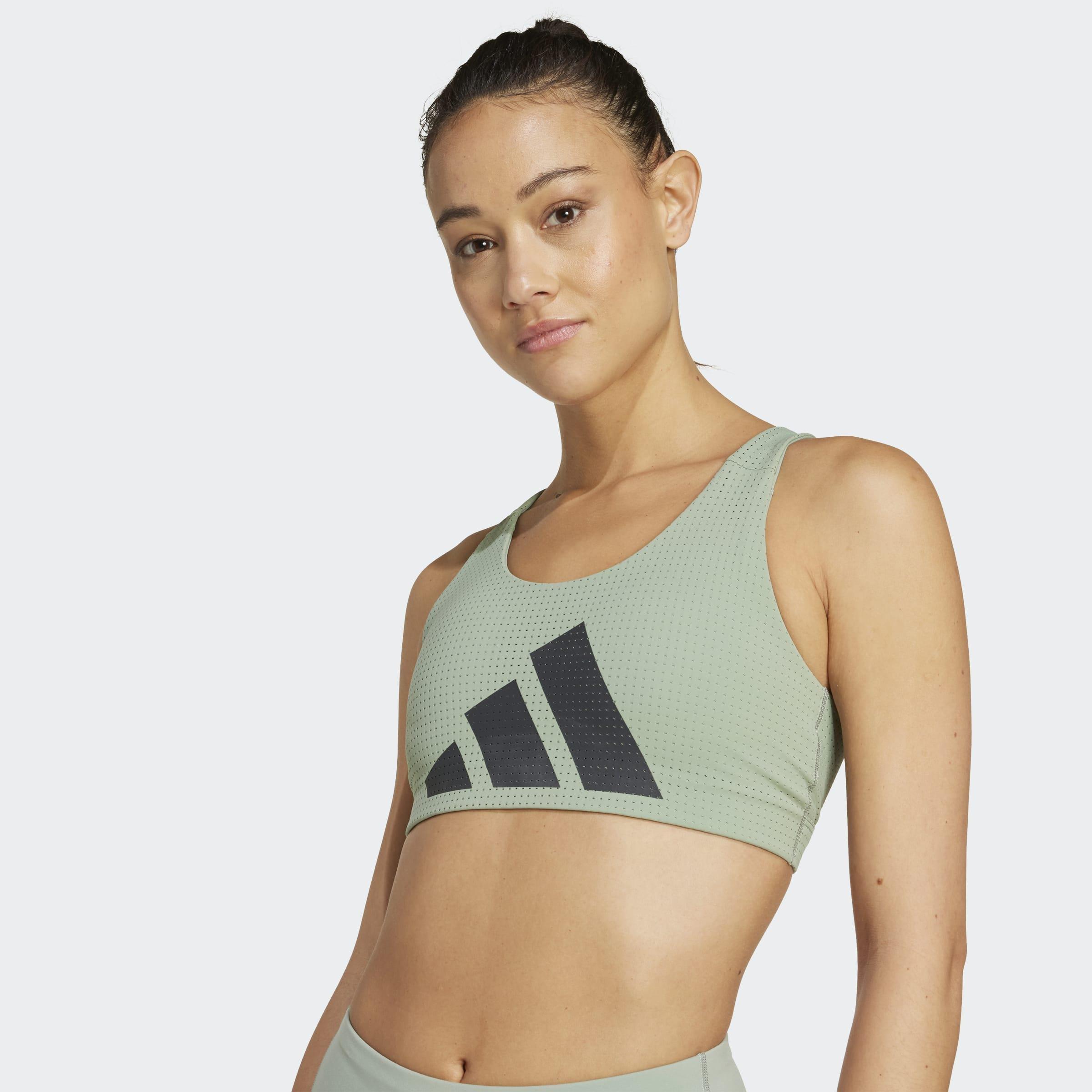 Powerimpact HIIT Medium-Support Training Bra, Green, A901_ONE, large image number 4