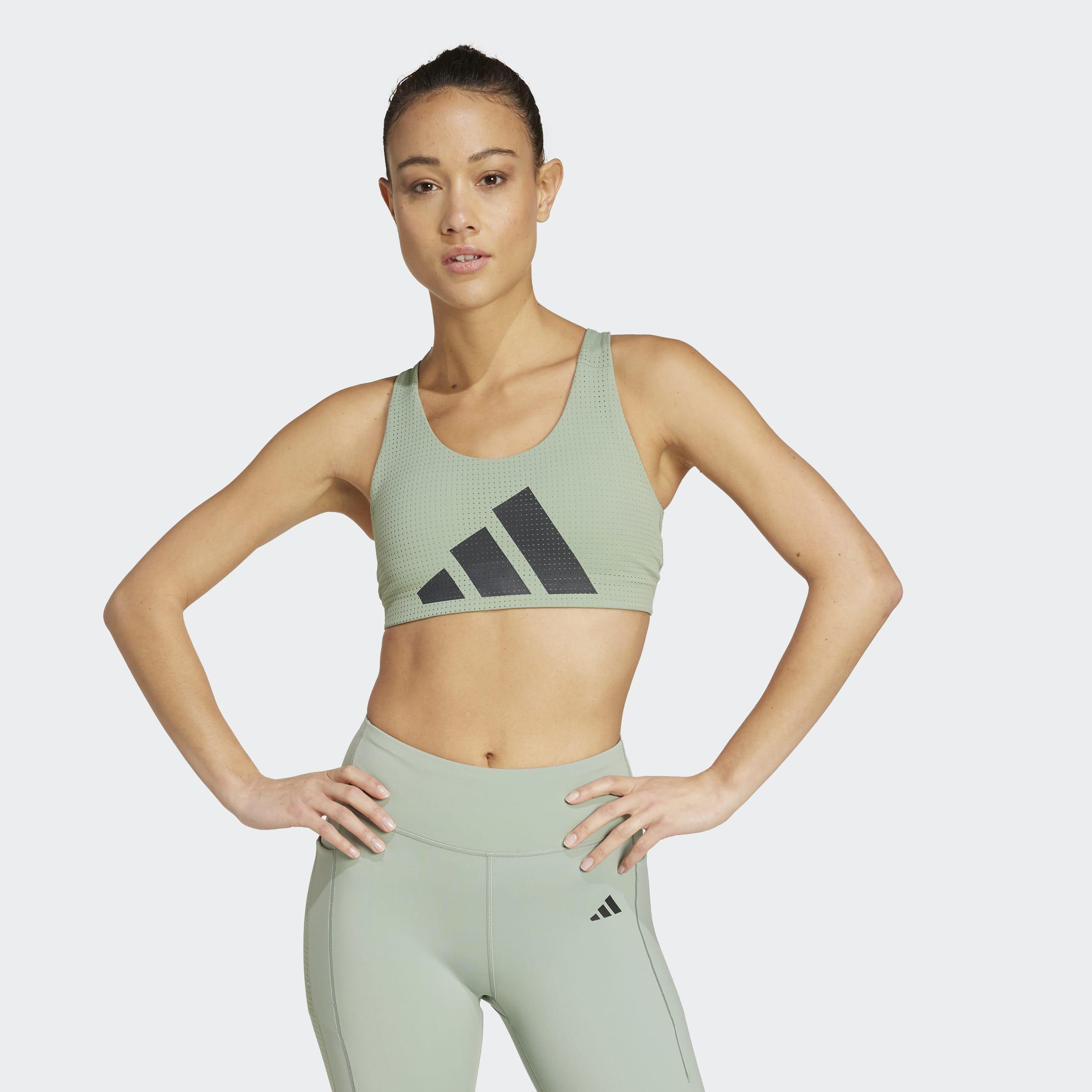 Powerimpact HIIT Medium-Support Training Bra, Green, A901_ONE, large image number 6