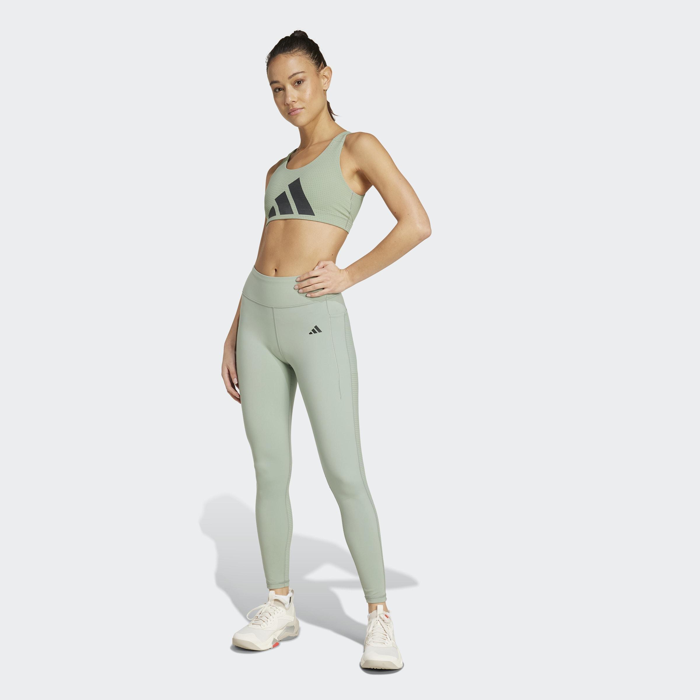 Powerimpact HIIT Medium-Support Training Bra, Green, A901_ONE, large image number 7