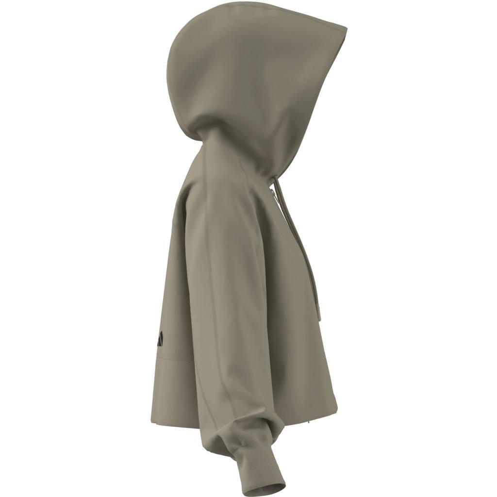 adidas by Stella McCartney Sportswear Cropped Hoodie, Beige, A901_ONE, large image number 9